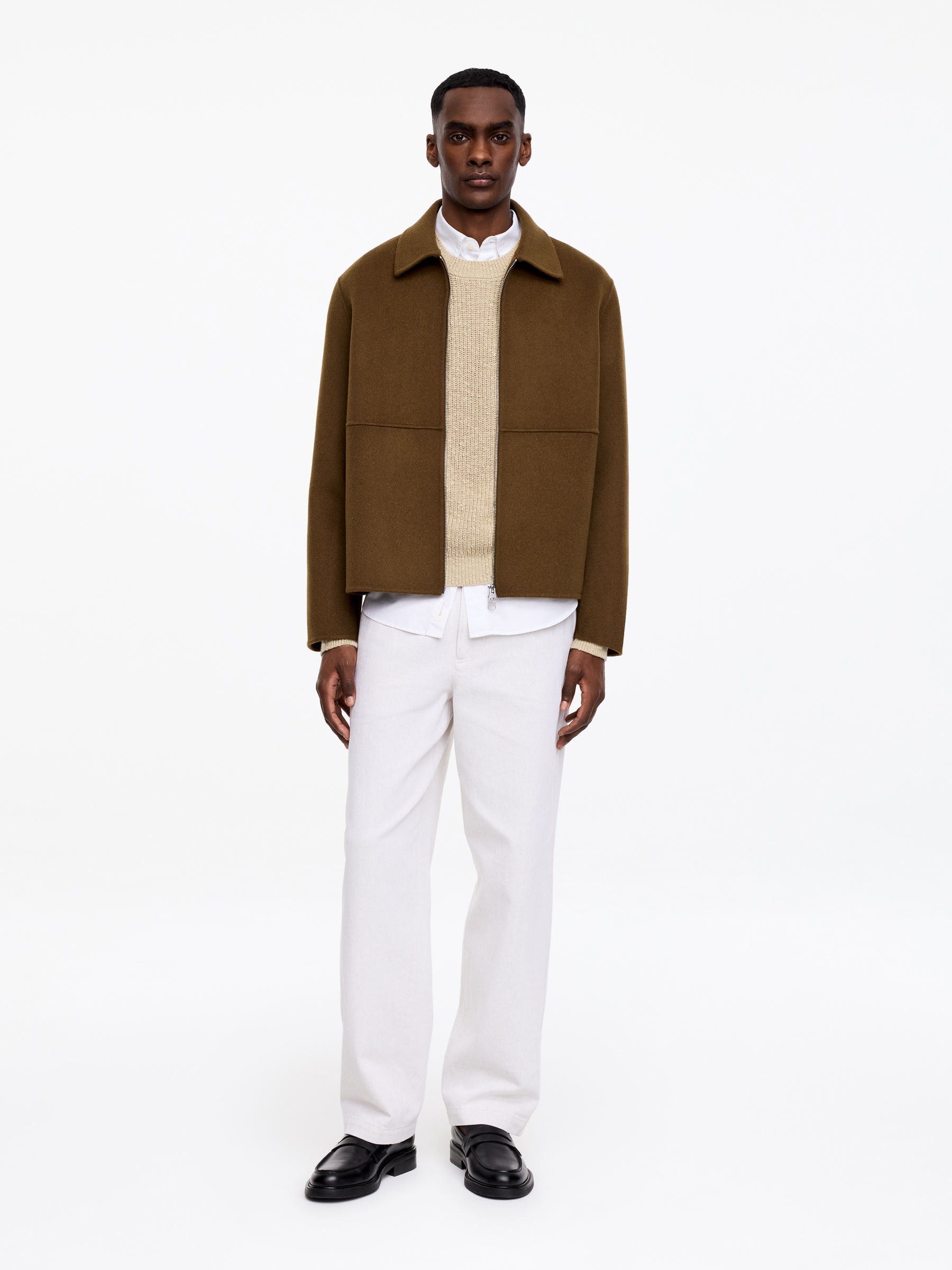 Wool Doublé Jacket-#7A6B57-18268