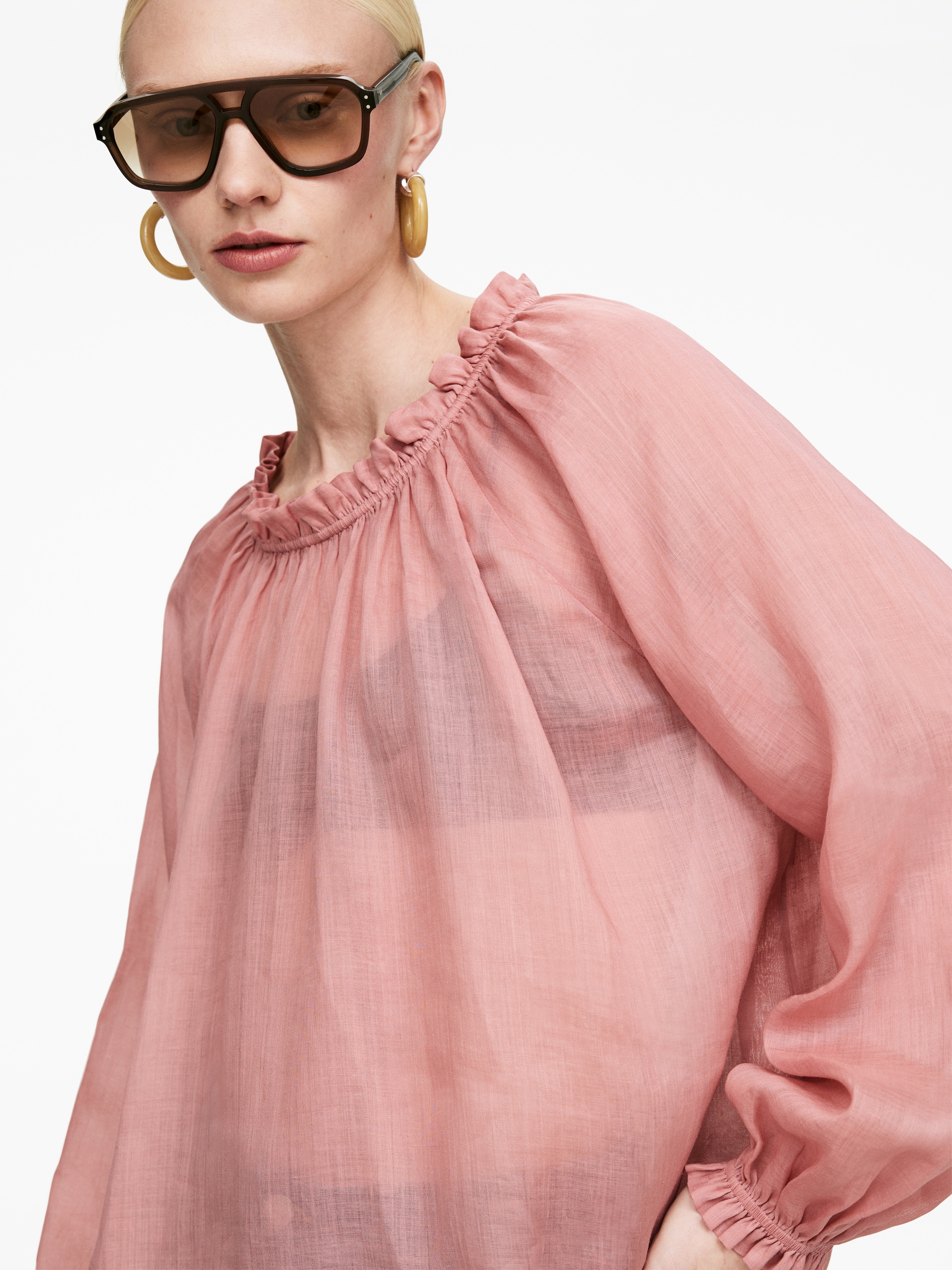 Zobrazit větší obrázek: Volná halenka - Blush - ŽENY | H&M CZ 4