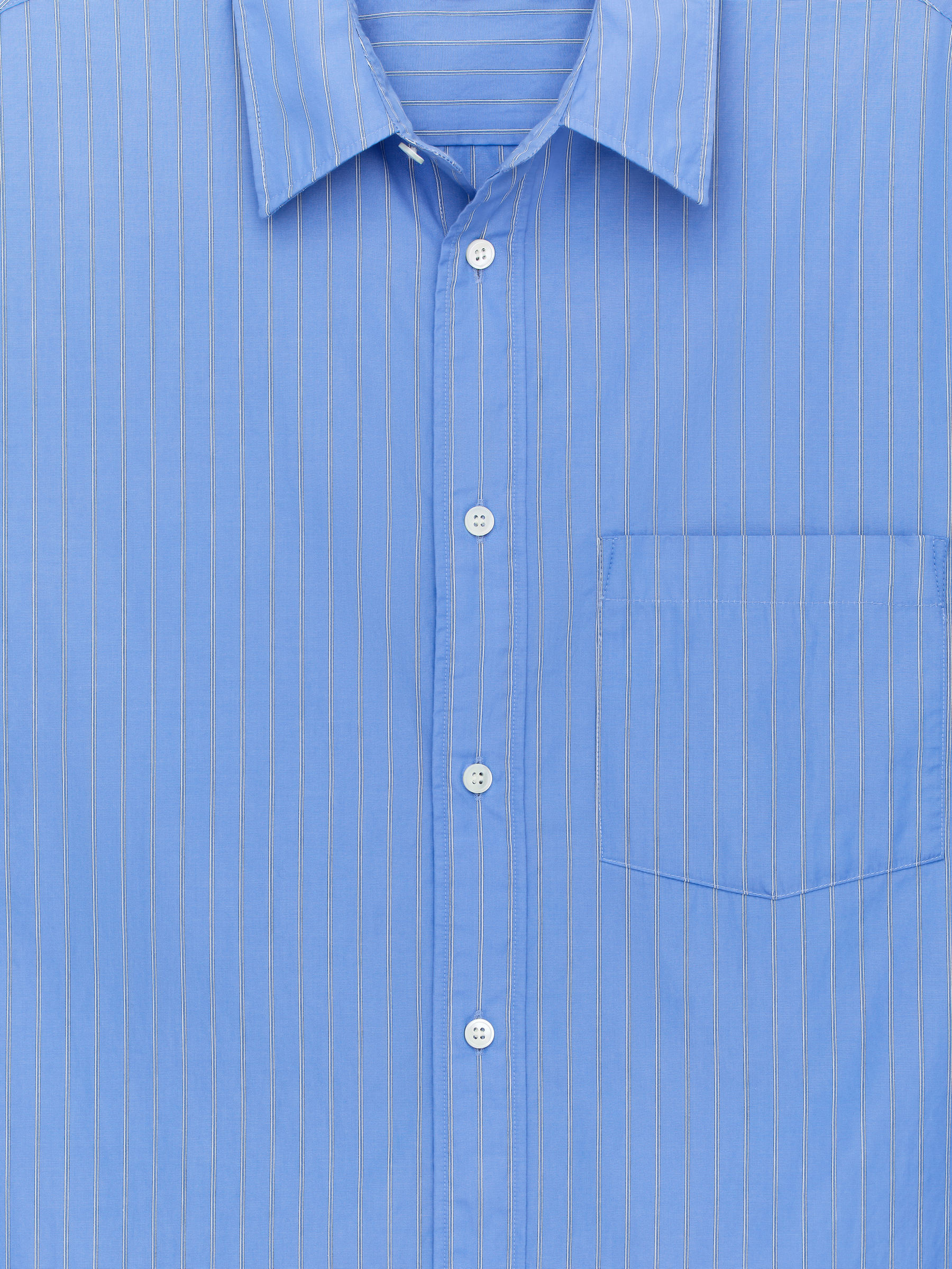 Relaxed Poplin Shirt - Blue/Striped - Loose fit - Men - StillMedia/DescriptiveStillLife - 2