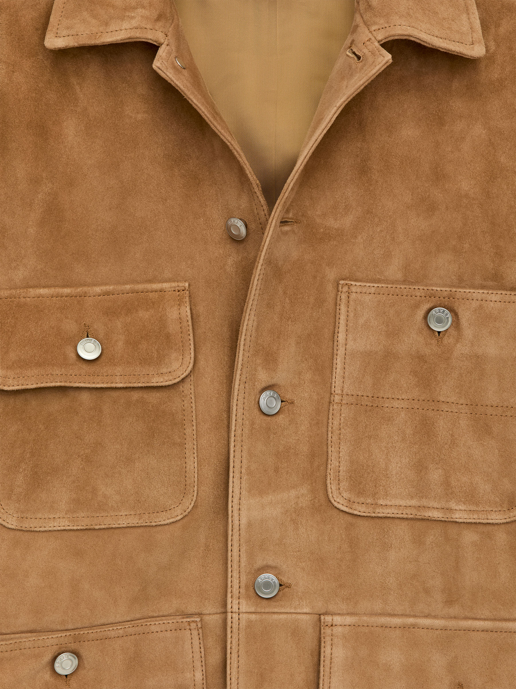 Suede Jacket - Beige - Relaxed fit - Men - StillMedia/DescriptiveDetail - 2