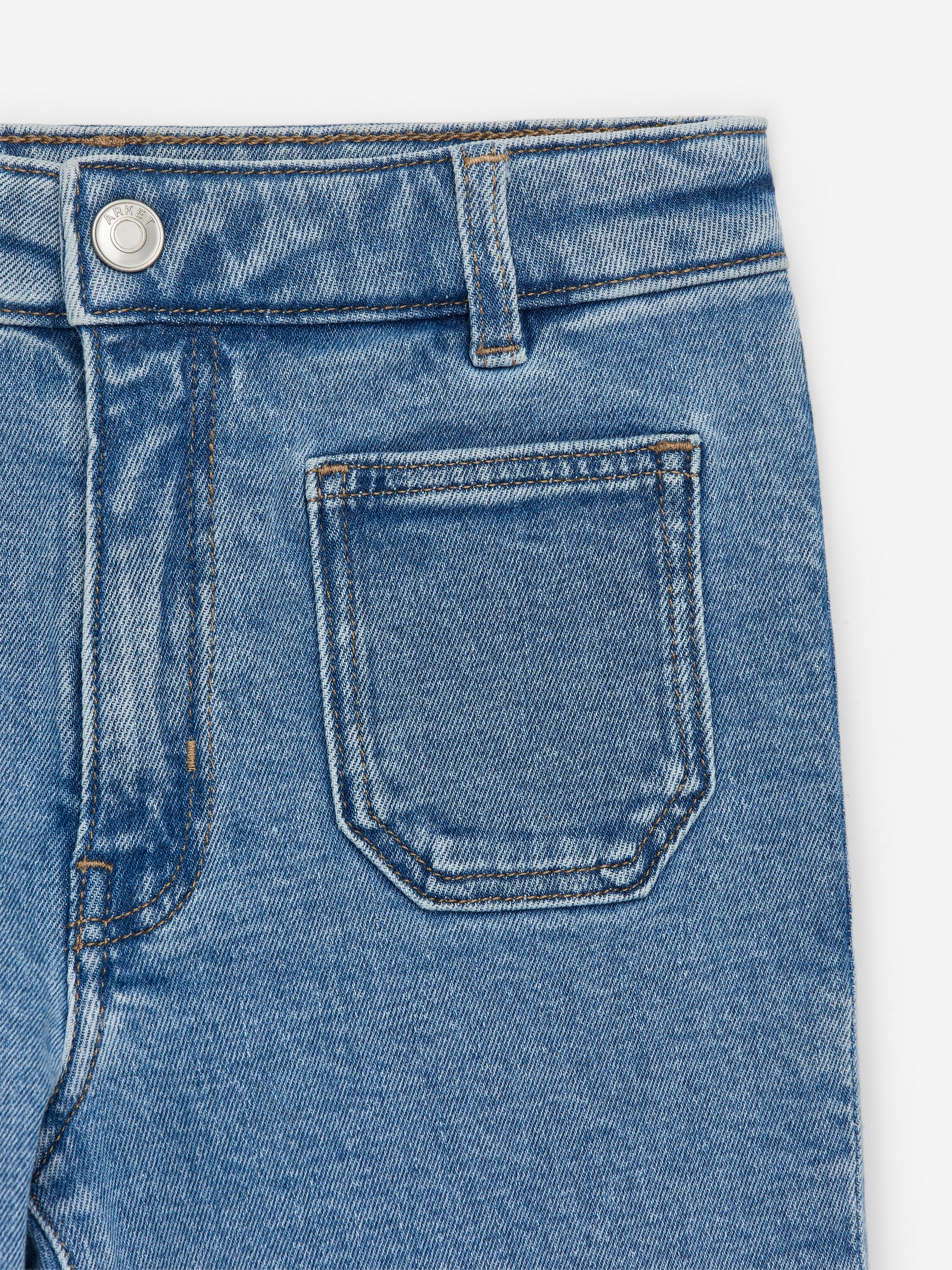 Flared Denim Trousers - Light Blue - Regular fit - Children - StillMedia/DescriptiveDetail - 3