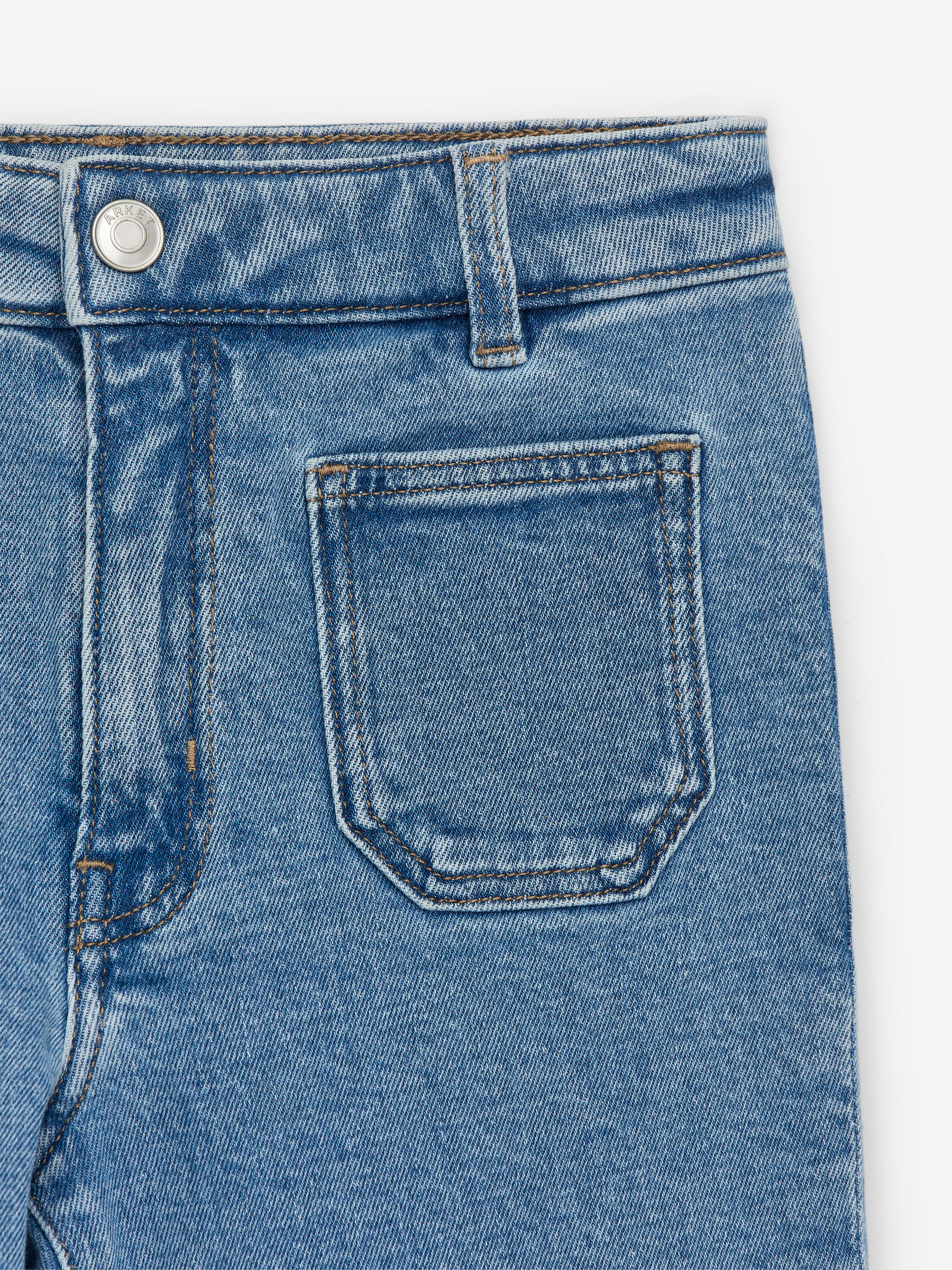 Flared Denim Trousers - Light Blue - Regular fit - Children - StillMedia/DescriptiveDetail - 3