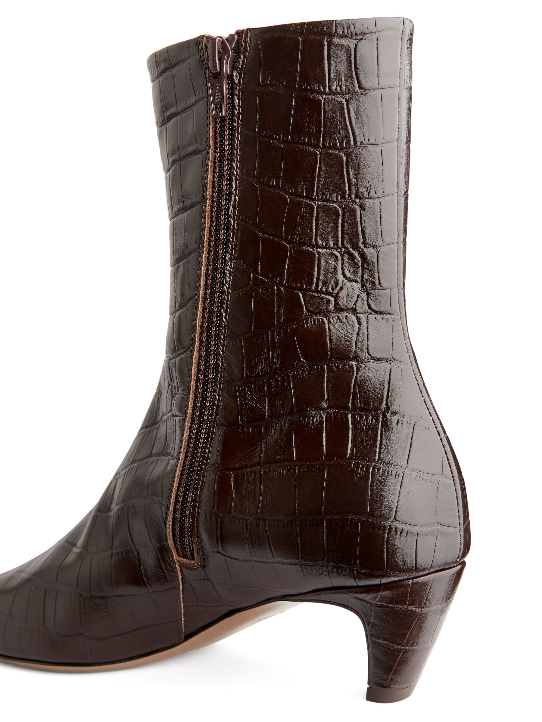 Stiefeletten mit eckiger Zehenpartie - Dunkelbraun - Damen - StillMedia/DescriptiveDetail - 4