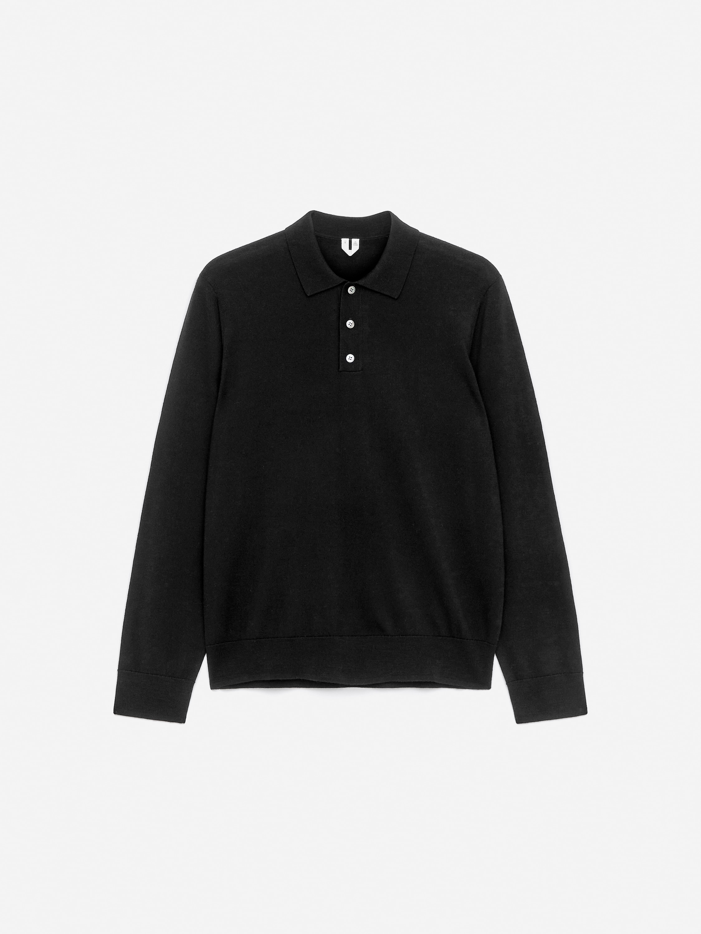 Polo en laine mérinos - Noir/Vert foncé/Marron foncé/Bleu foncé/Gris chiné/Taupe clair