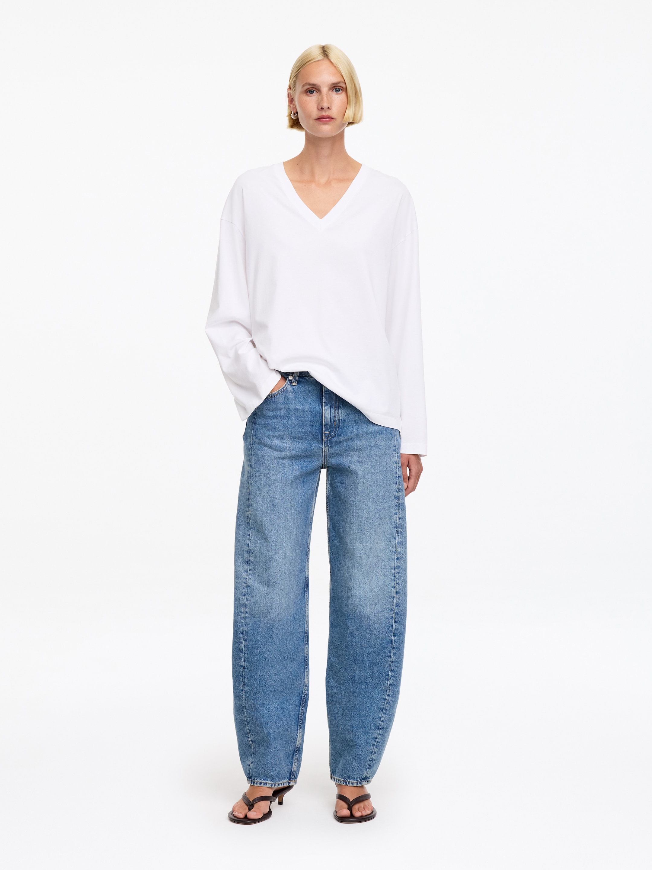 BLOOM Barrel Jeans-Blue-17836