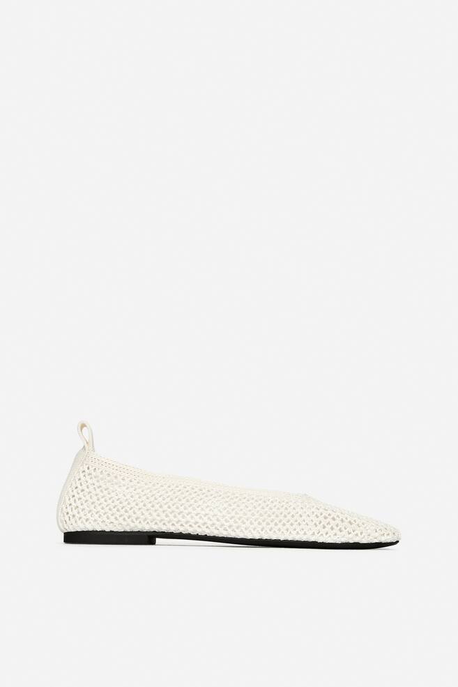 Ballerines en maille - Blanc cassé - 1