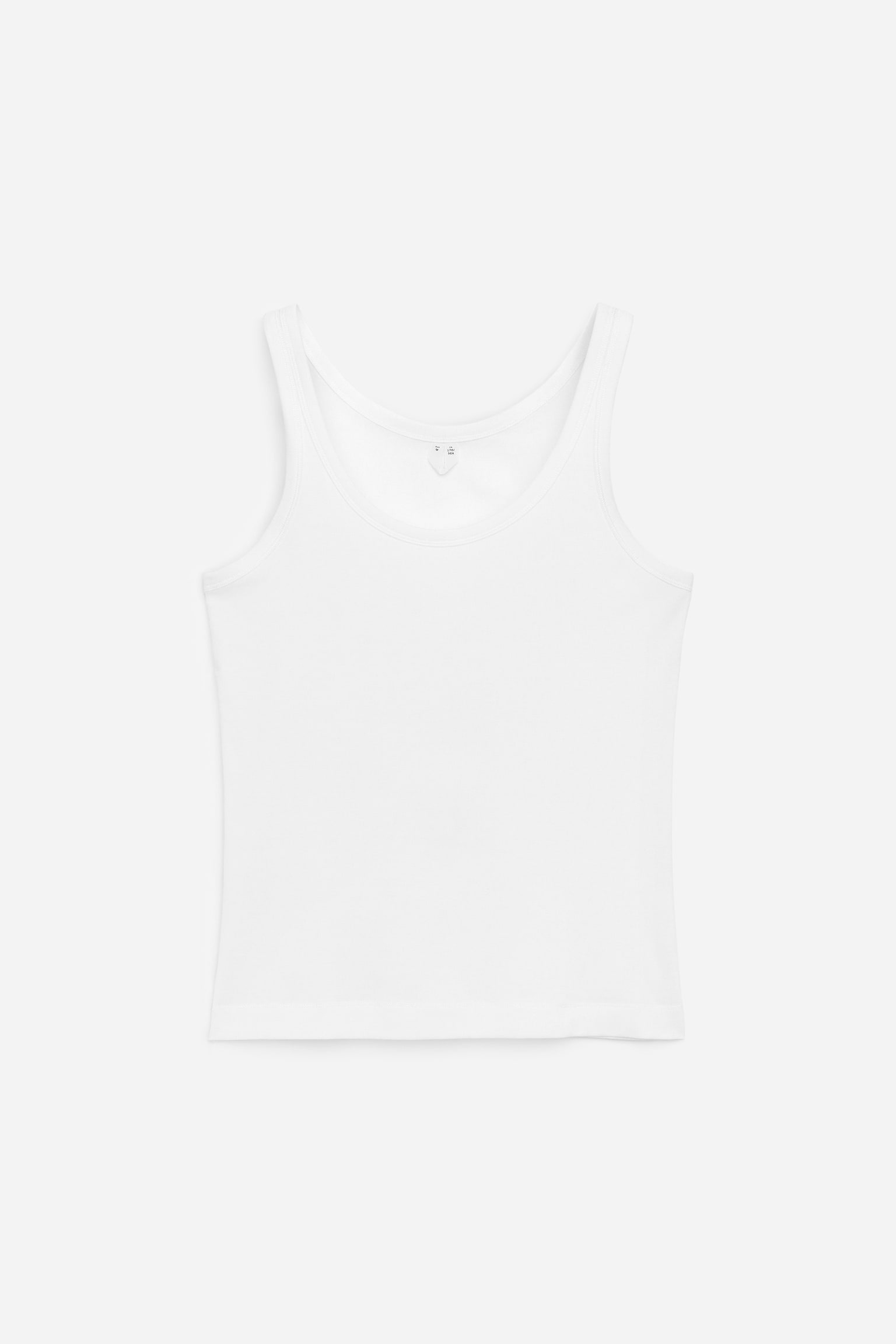 Tanktop mit U-Ausschnitt - Weiß/Schwarz - 2