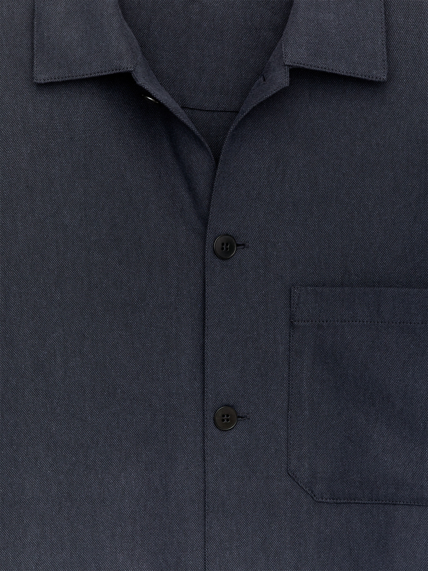 Sobrecamisa de lona en mezcla de lyocell - Azul oscuro - Corte relajado - Men - StillMedia/DescriptiveDetail - 2