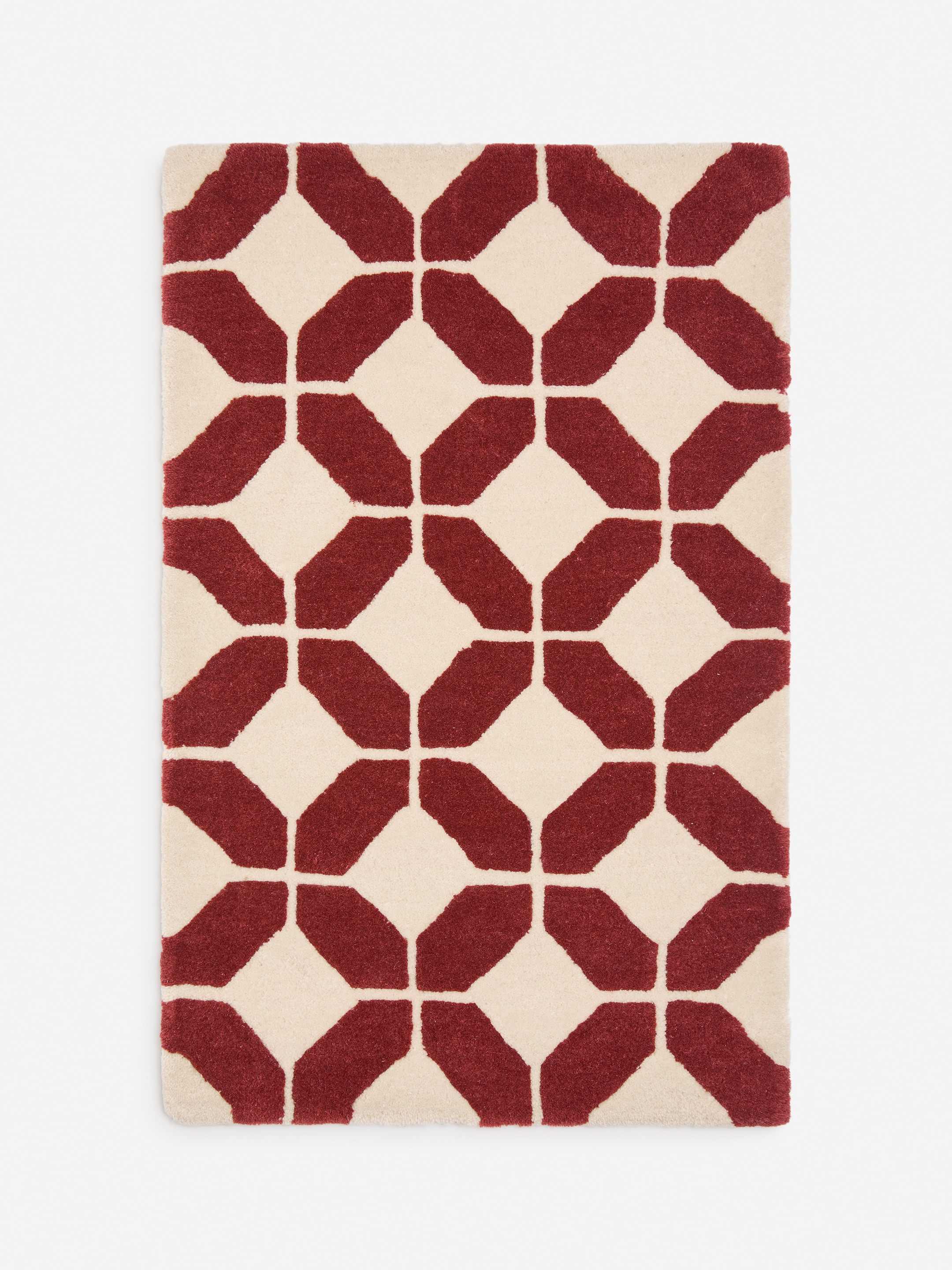 Tufting-Fußmatte aus Wolle-Red-20079