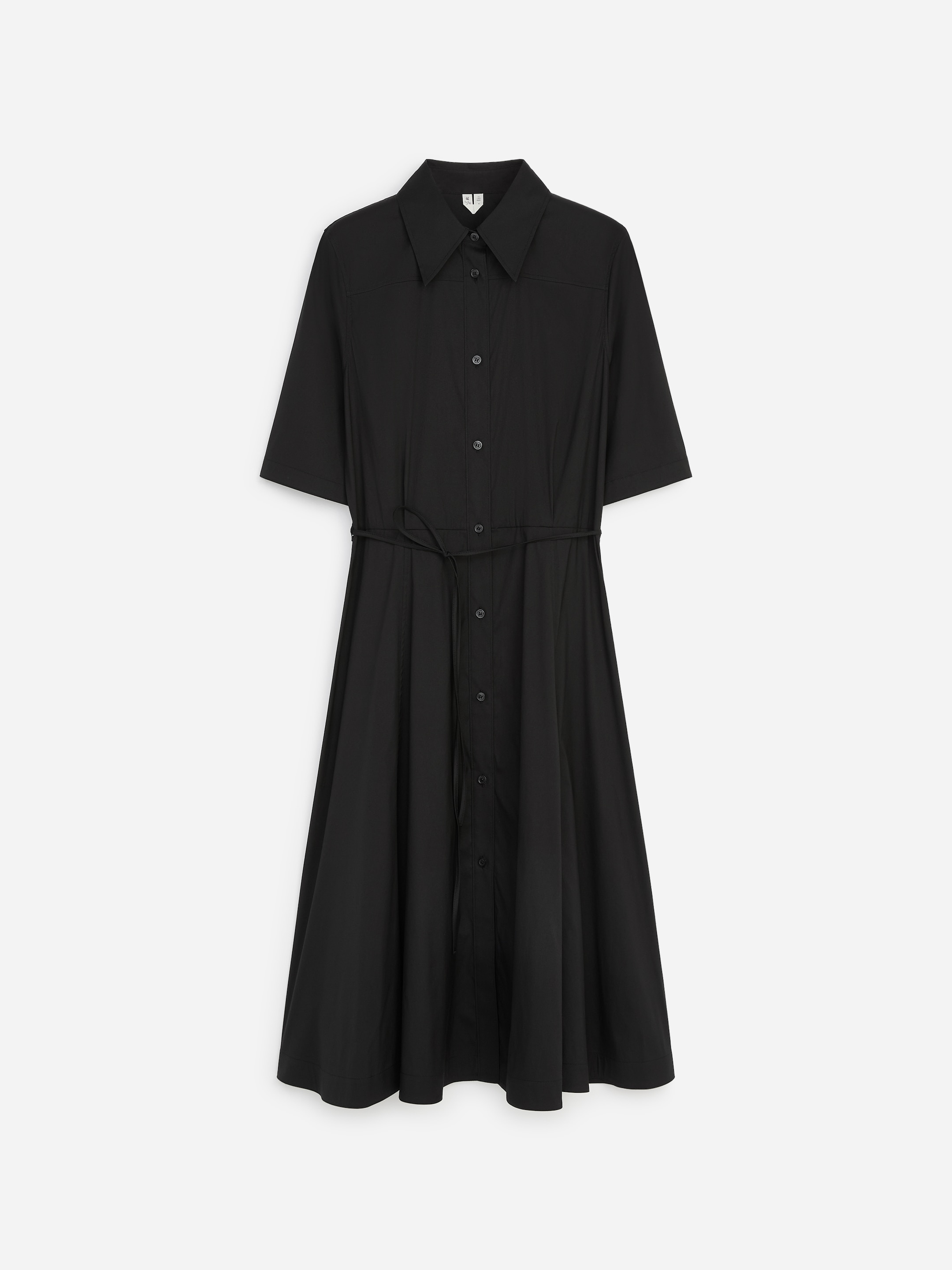 Robe-chemise en coton - Noir - Regular fit - Femme - StillMedia/DescriptiveStillLife - 1