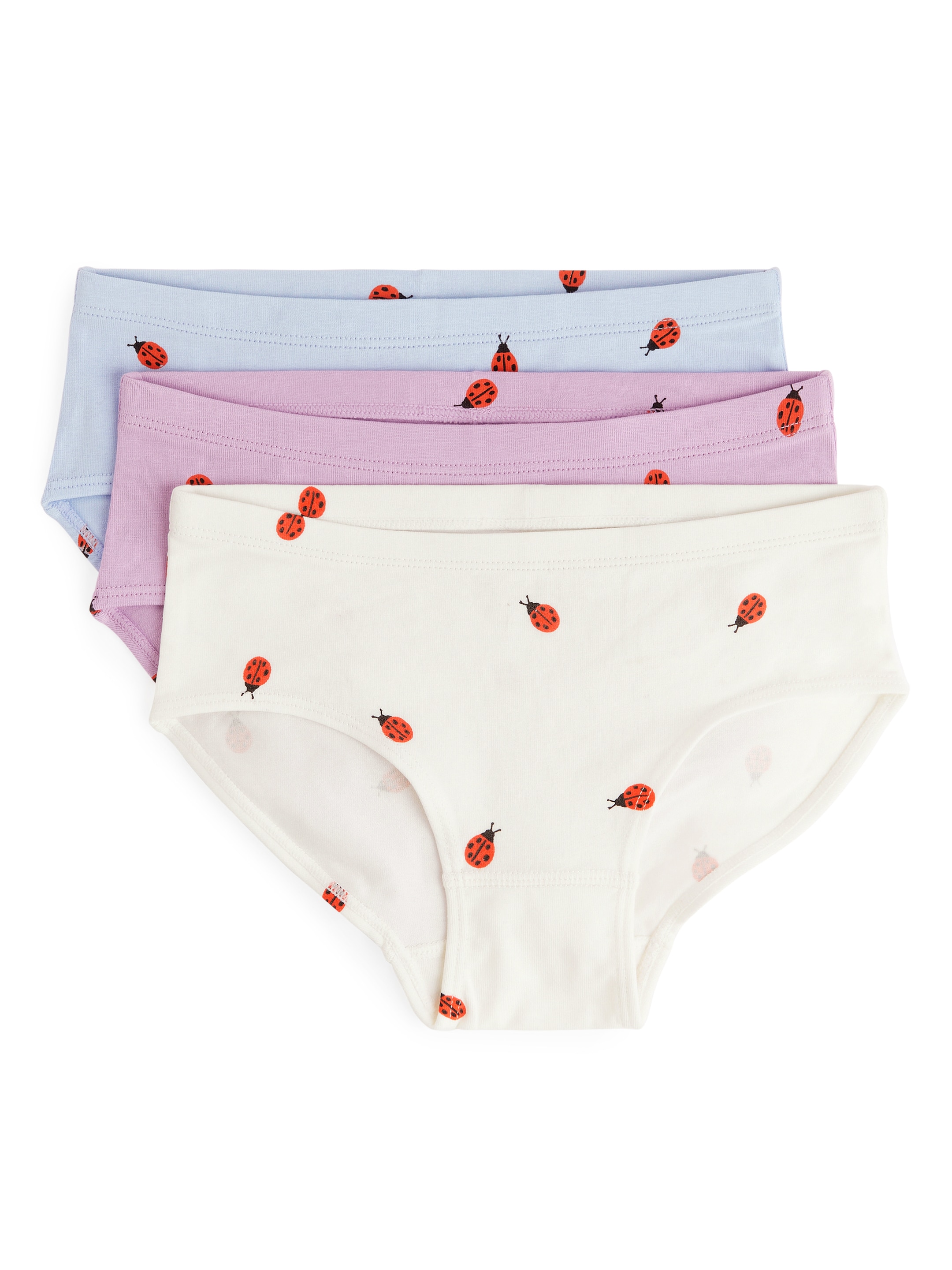View larger image: Cotton Jersey Briefs Set of 3 - White/Blue/Lilac - Kids | H&M GB 1