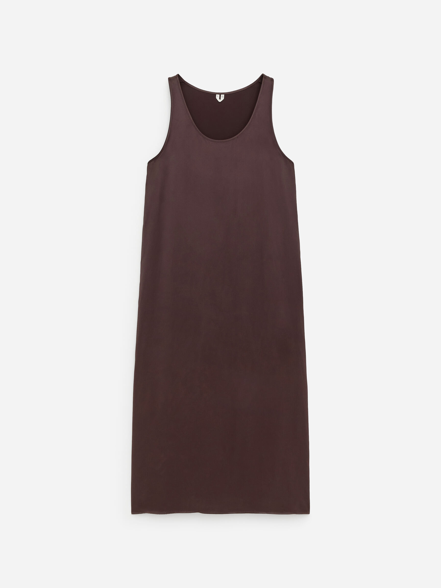 Sleeveless Satin Dress - Brown - Loose fit - Women - StillMedia/DescriptiveStillLife - 1