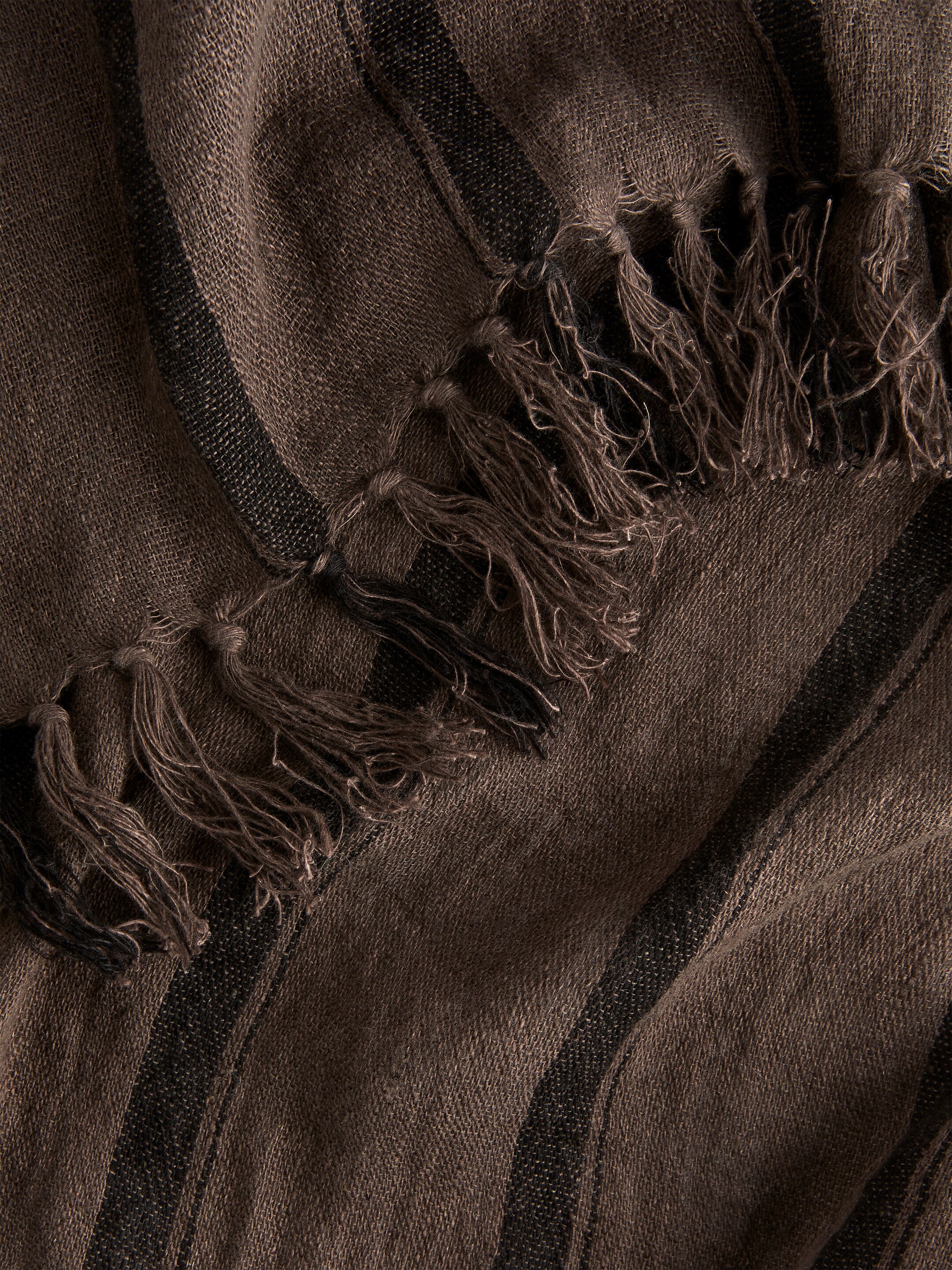 View larger image: Linen Blanket - Brown/Black - Home All | H&M GB 2