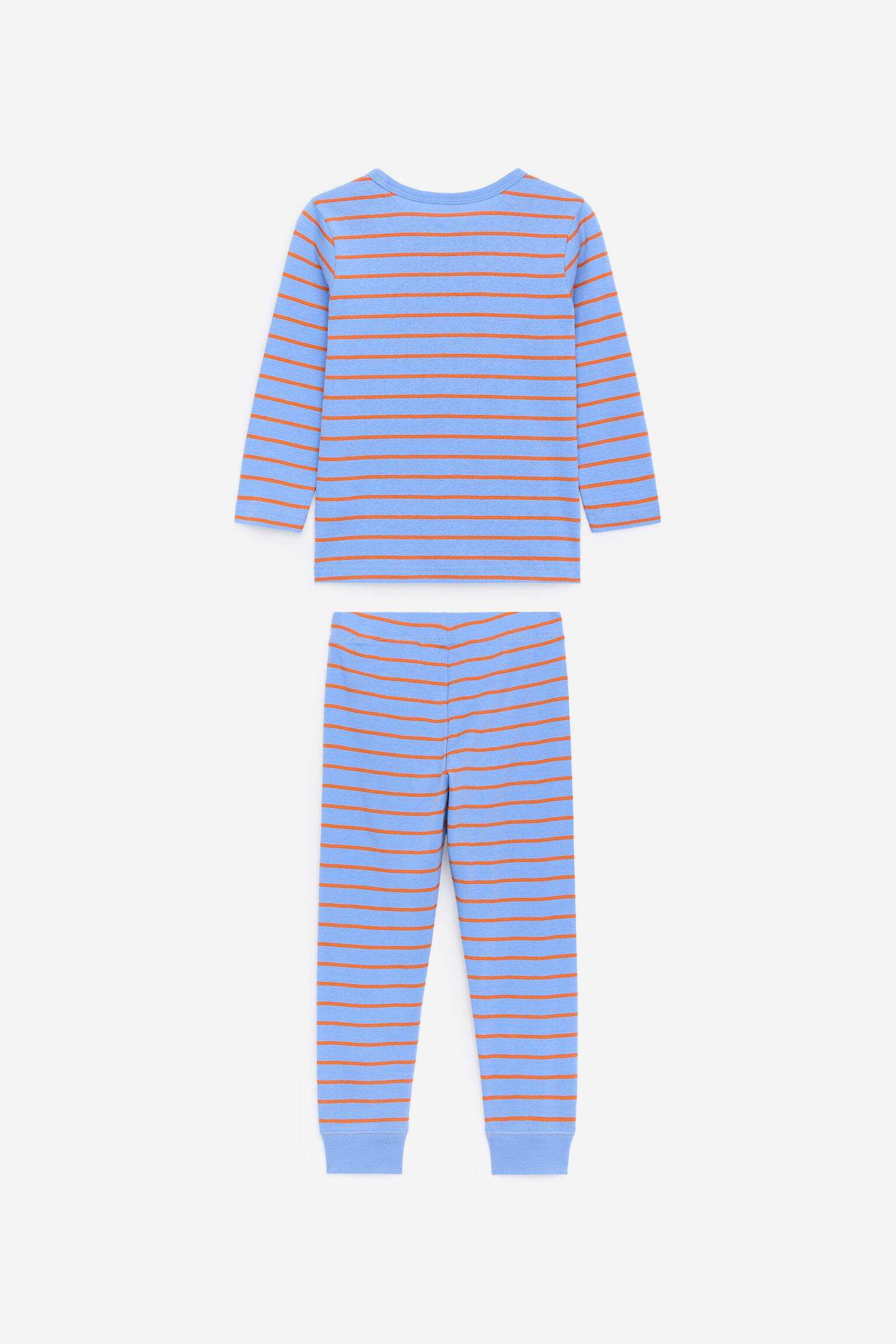 Trikåpyjamas - Blue/Orange/Pink/Orange/Blå/vit/Rosa/hjärtan/Off-white/stjärnor/Off-white/Mörkgrön - 3
