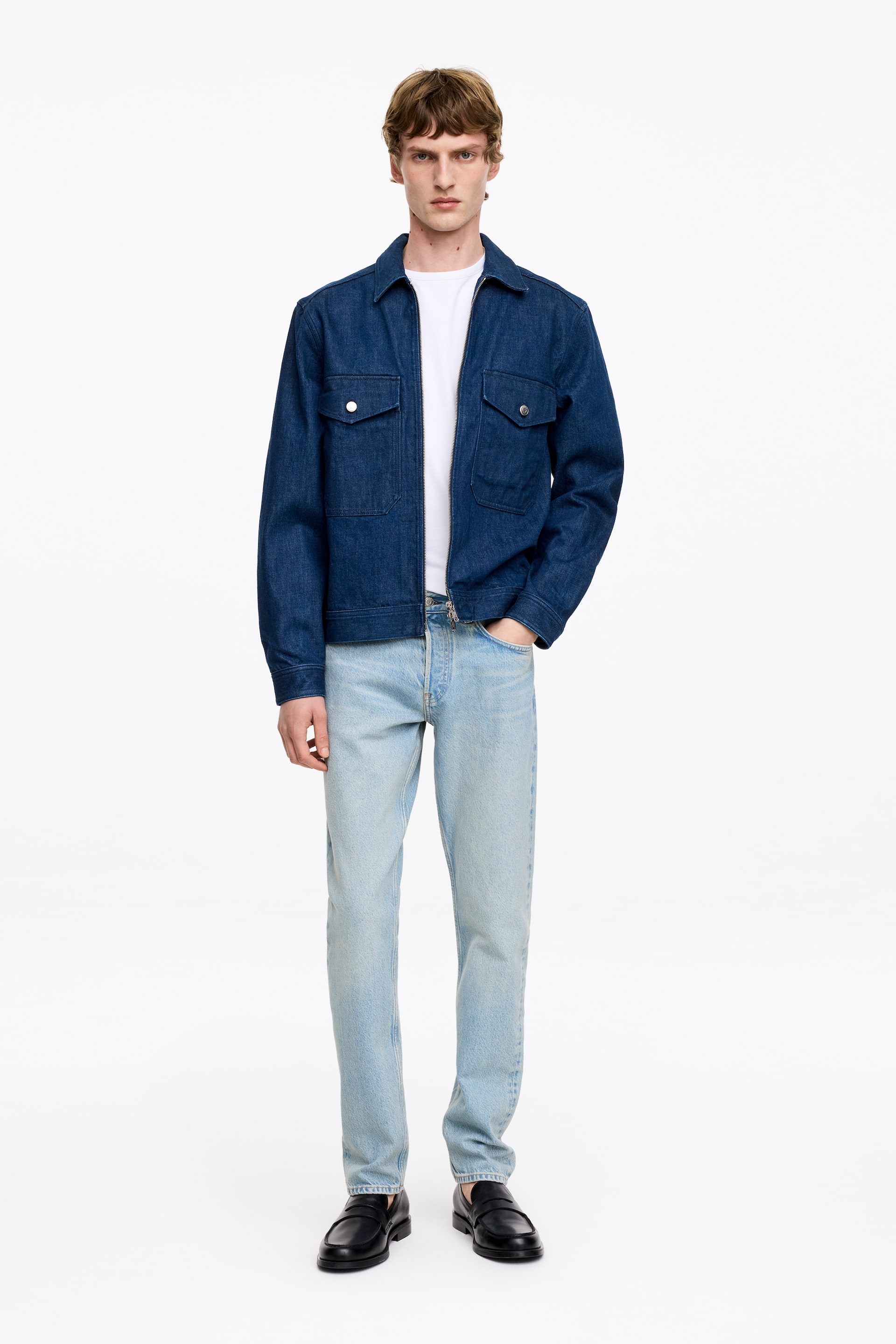 Zobrazit větší obrázek: PARK Regular Straight džíny - Světle Modrá - MUŽI | H&M CZ 1