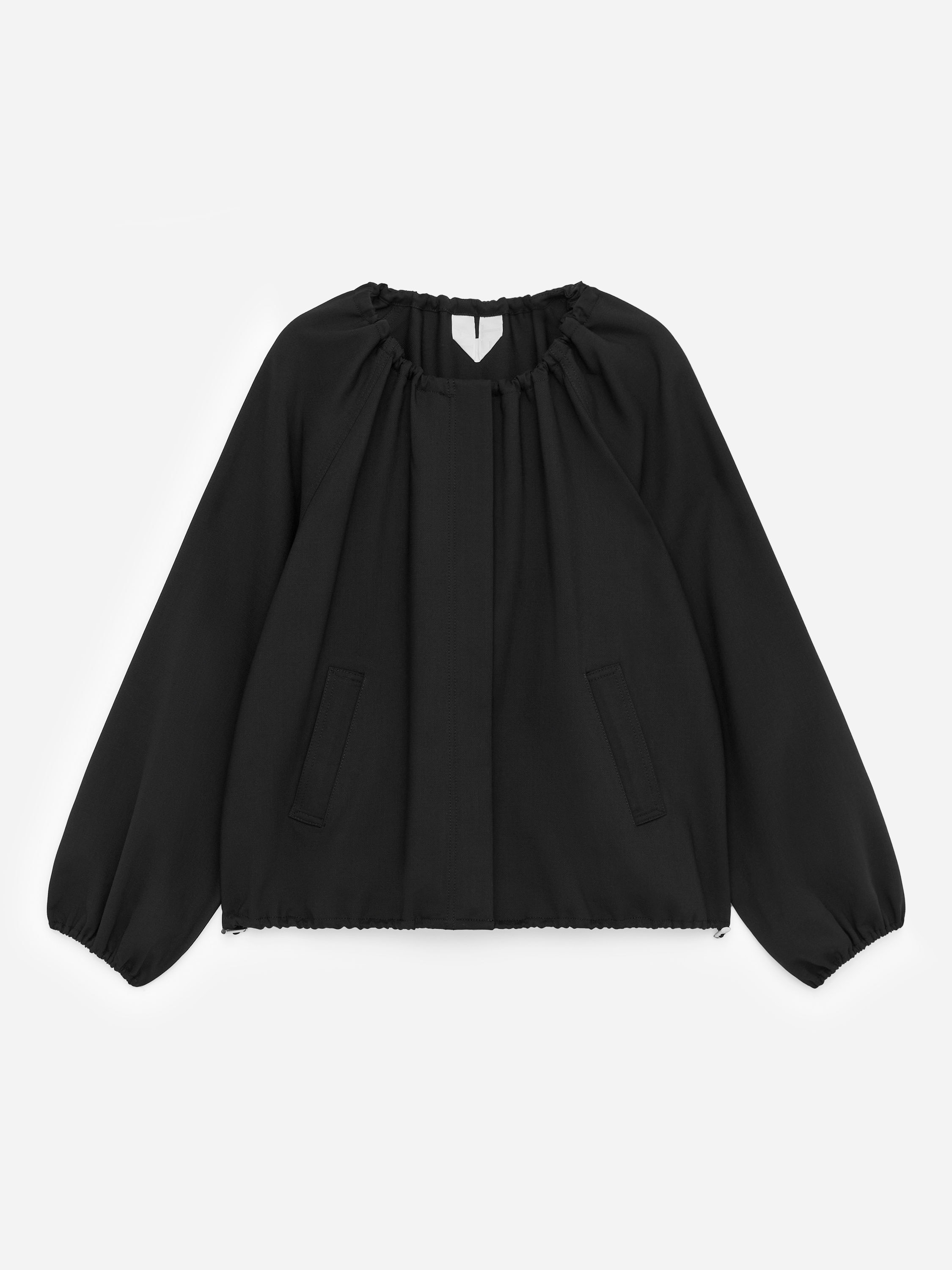 Bubble-Hem Jacket - Black - Relaxed fit - Women - StillMedia/DescriptiveStillLife - 1
