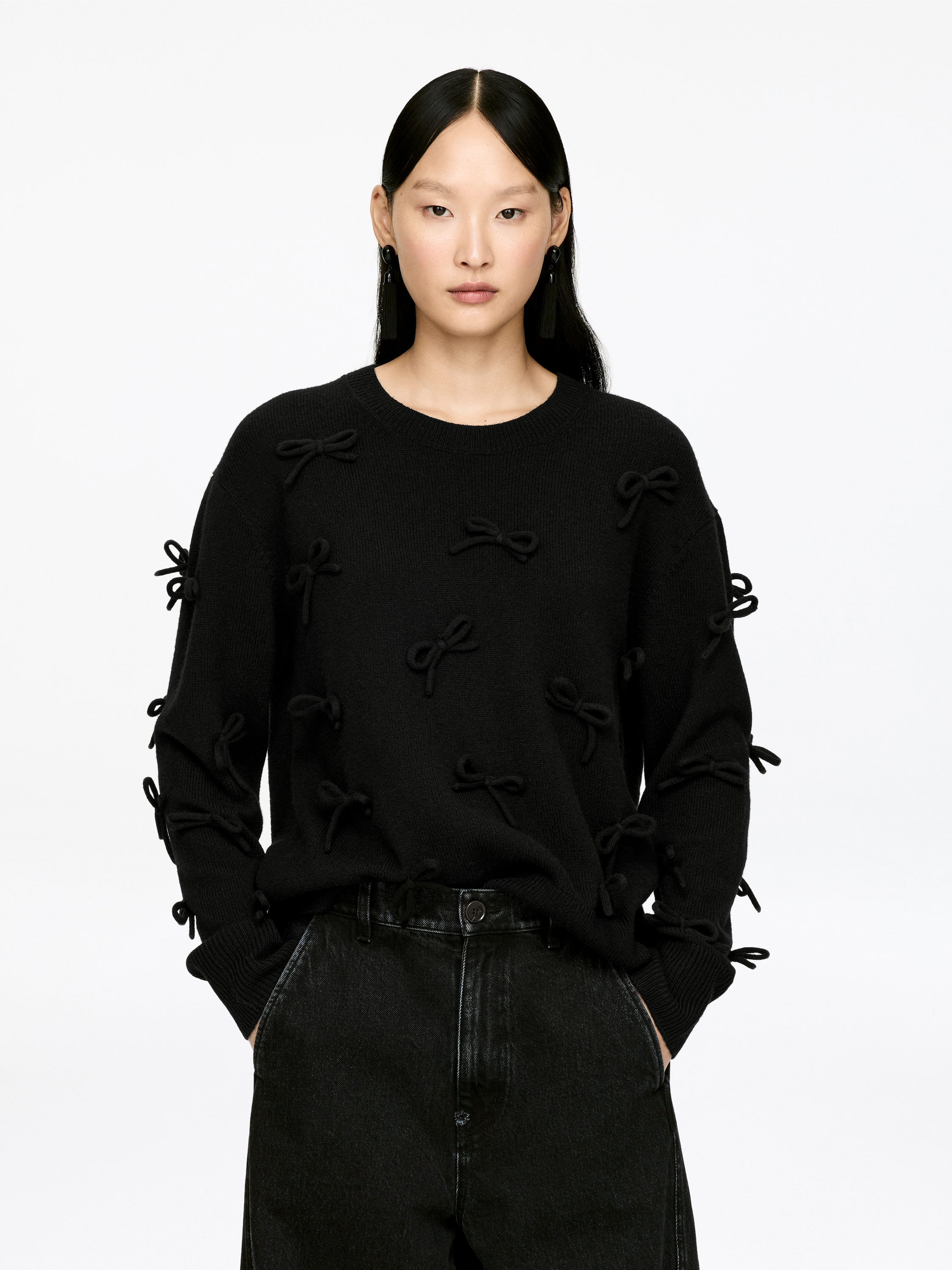 Pull en laine avec nœuds-#272627-17355