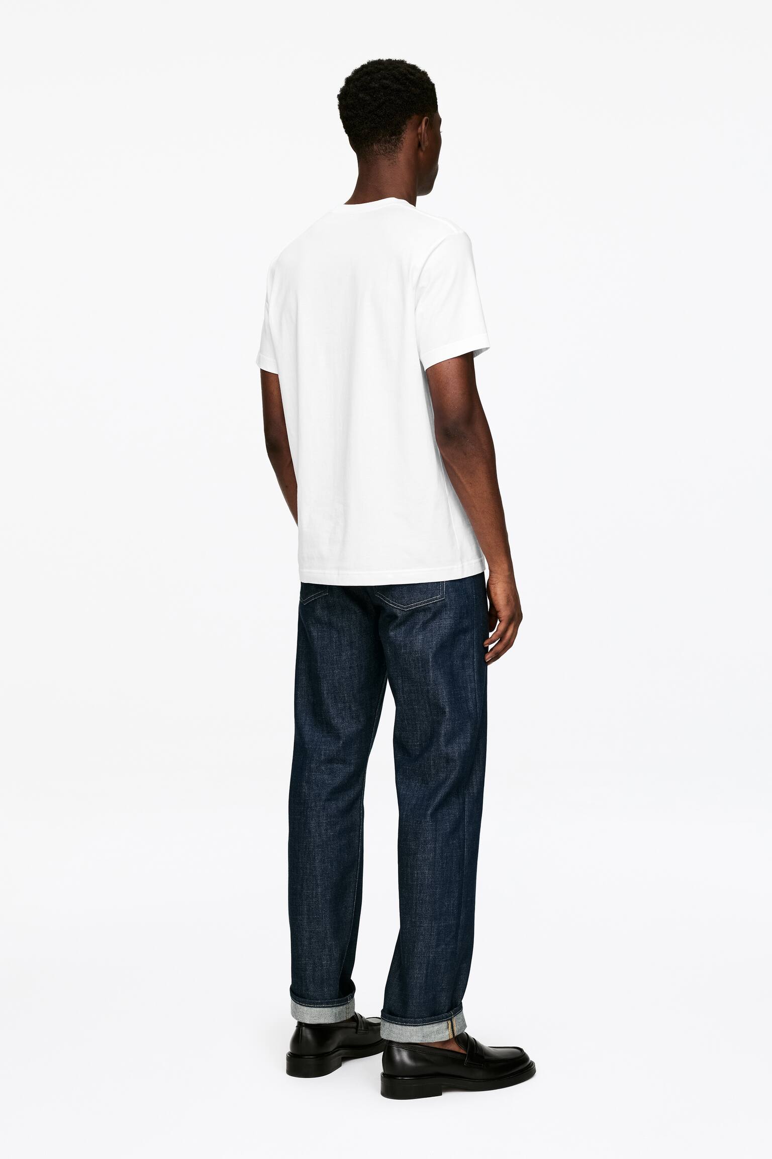 Regular T-shirt (170 g/m²) - Hvid/Sort/Mørkeblå/Gråmeleret - 4