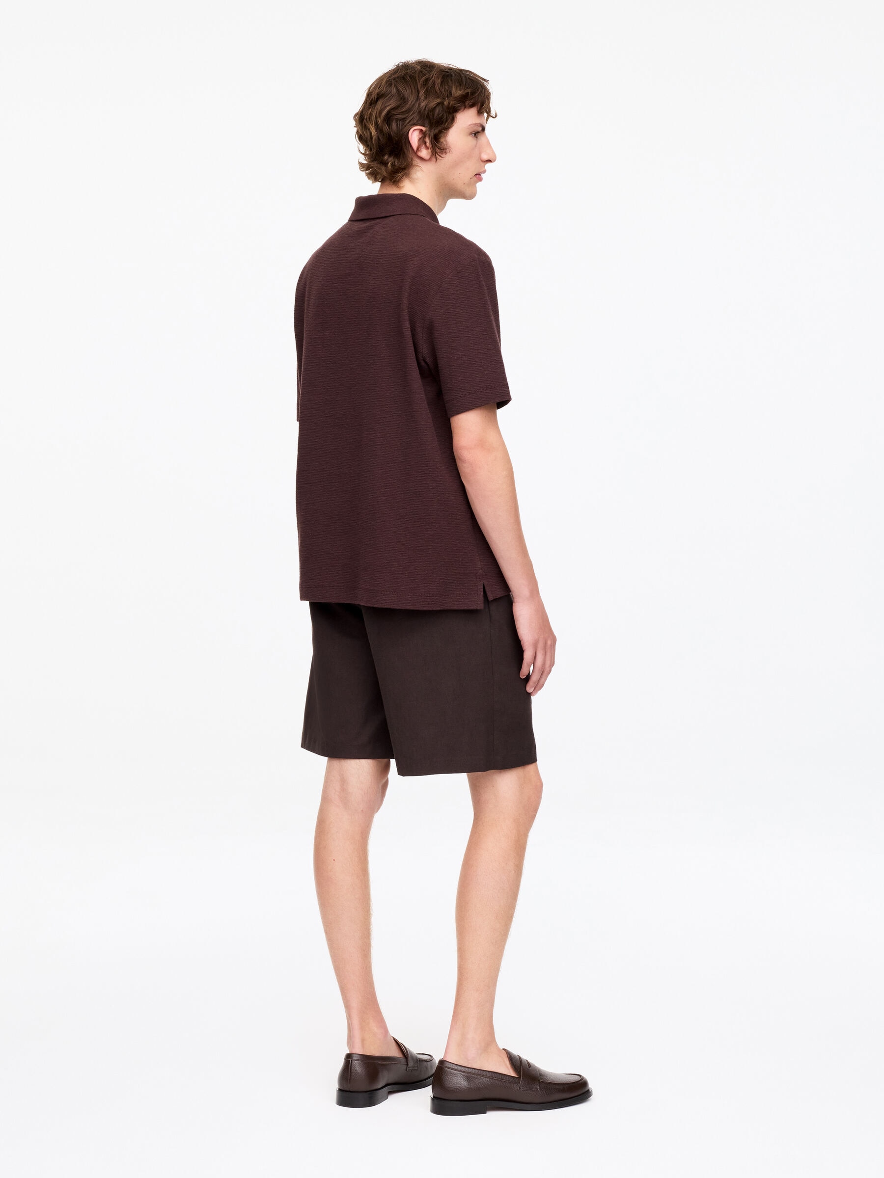 Polo en lin et coton - Marron - Regular fit - Homme - StillMedia/Lookbook - 4