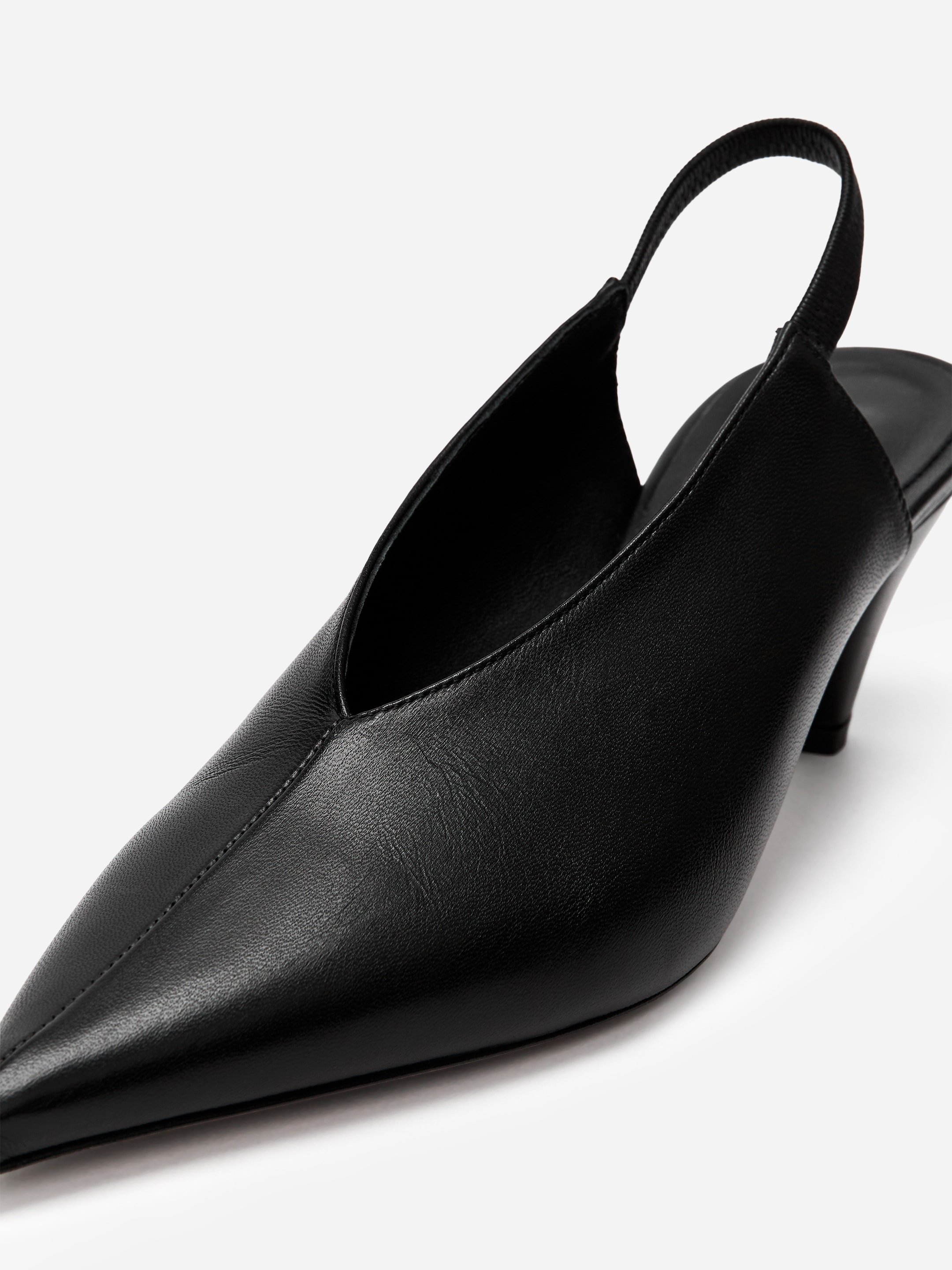 Zapatos de salón de piel con tiras traseras - Negro - Women - StillMedia/DescriptiveDetail - 8