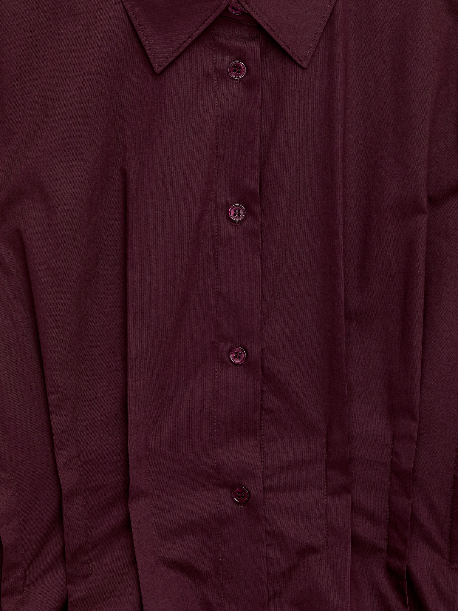Pleated Blouse - Burgundy/White - 6