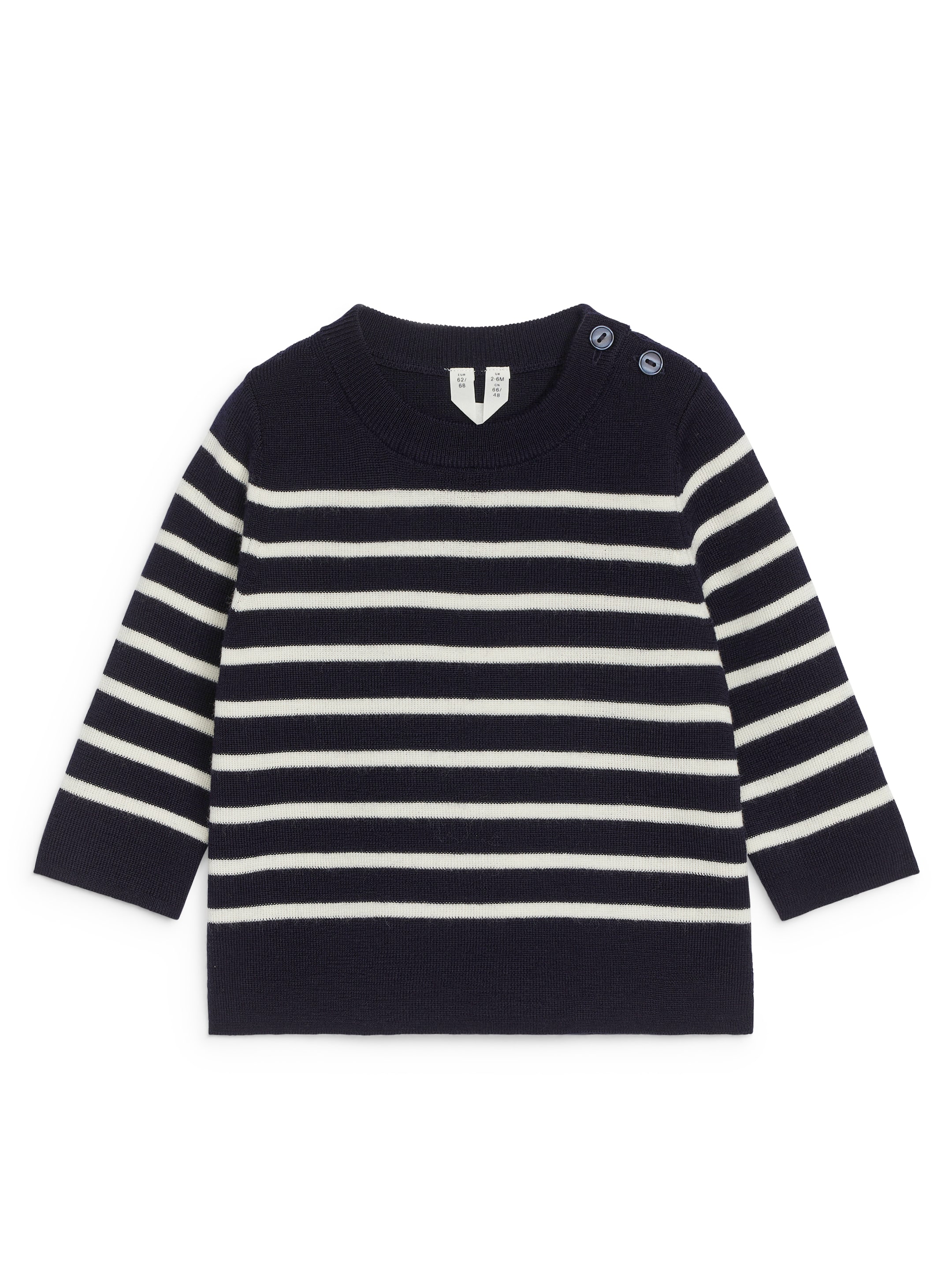 Größeres Bild anzeigen: Wollpullover - Dunkelblau/Cremeweiß - Kids | H&M AT 1