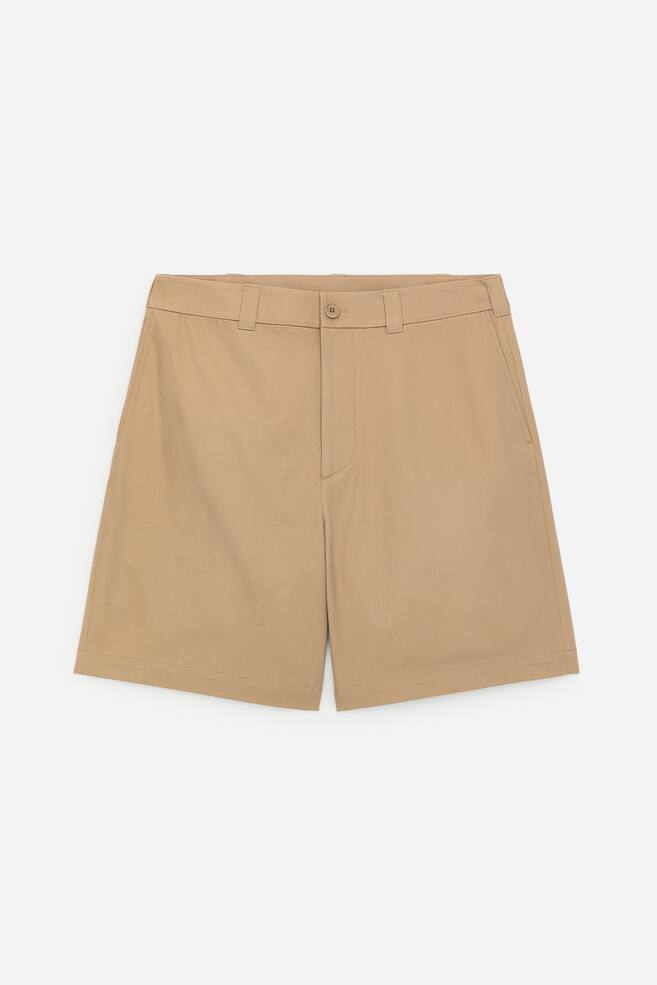 Pantalones cortos de sarga - Beige/Azul oscuro - 1