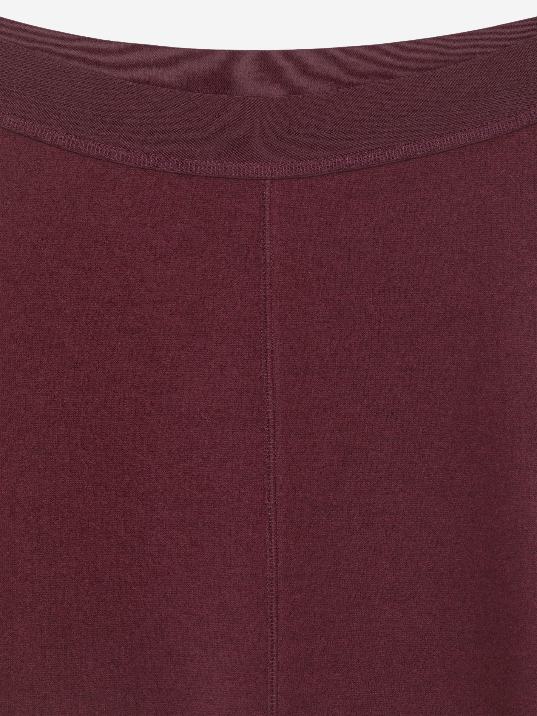 Dubbelvävd kjol i ullblandning - Mörkröd - Regular fit - Women - StillMedia/DescriptiveDetail - 1