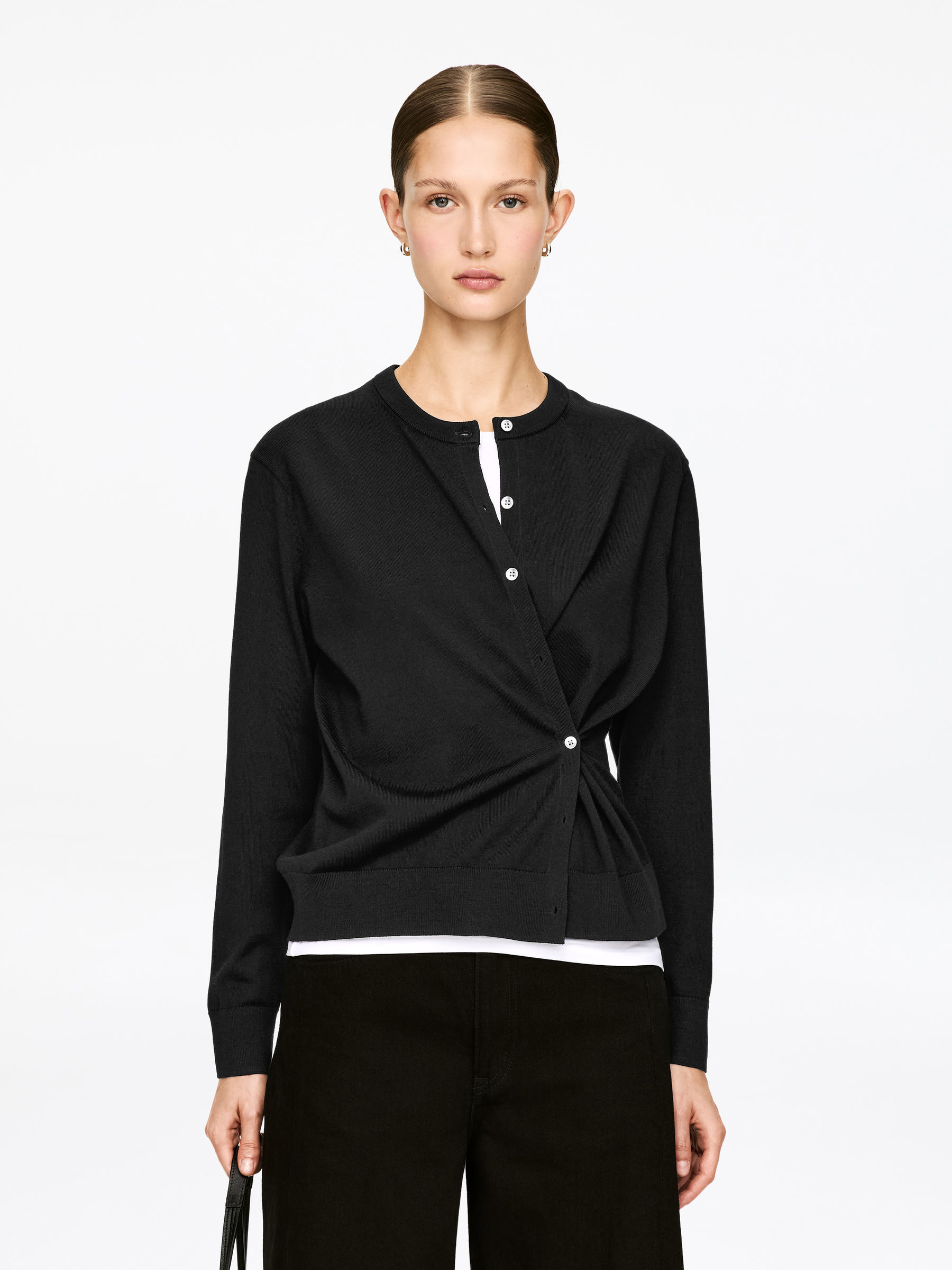 Merino Wool Cardigan-#272627-17702