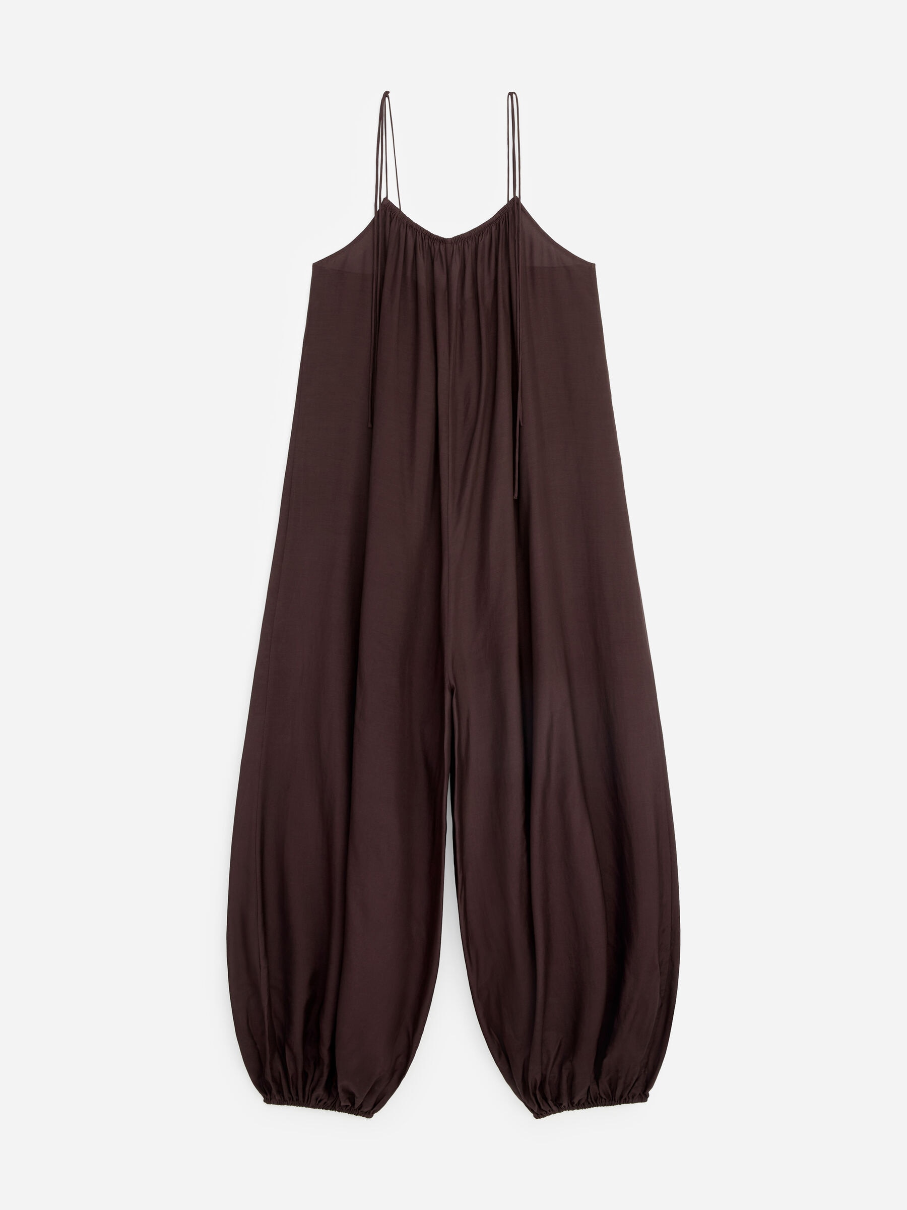 Lyocell Blend Jumpsuit - Brown - Loose fit - Women - StillMedia/DescriptiveStillLife - 1