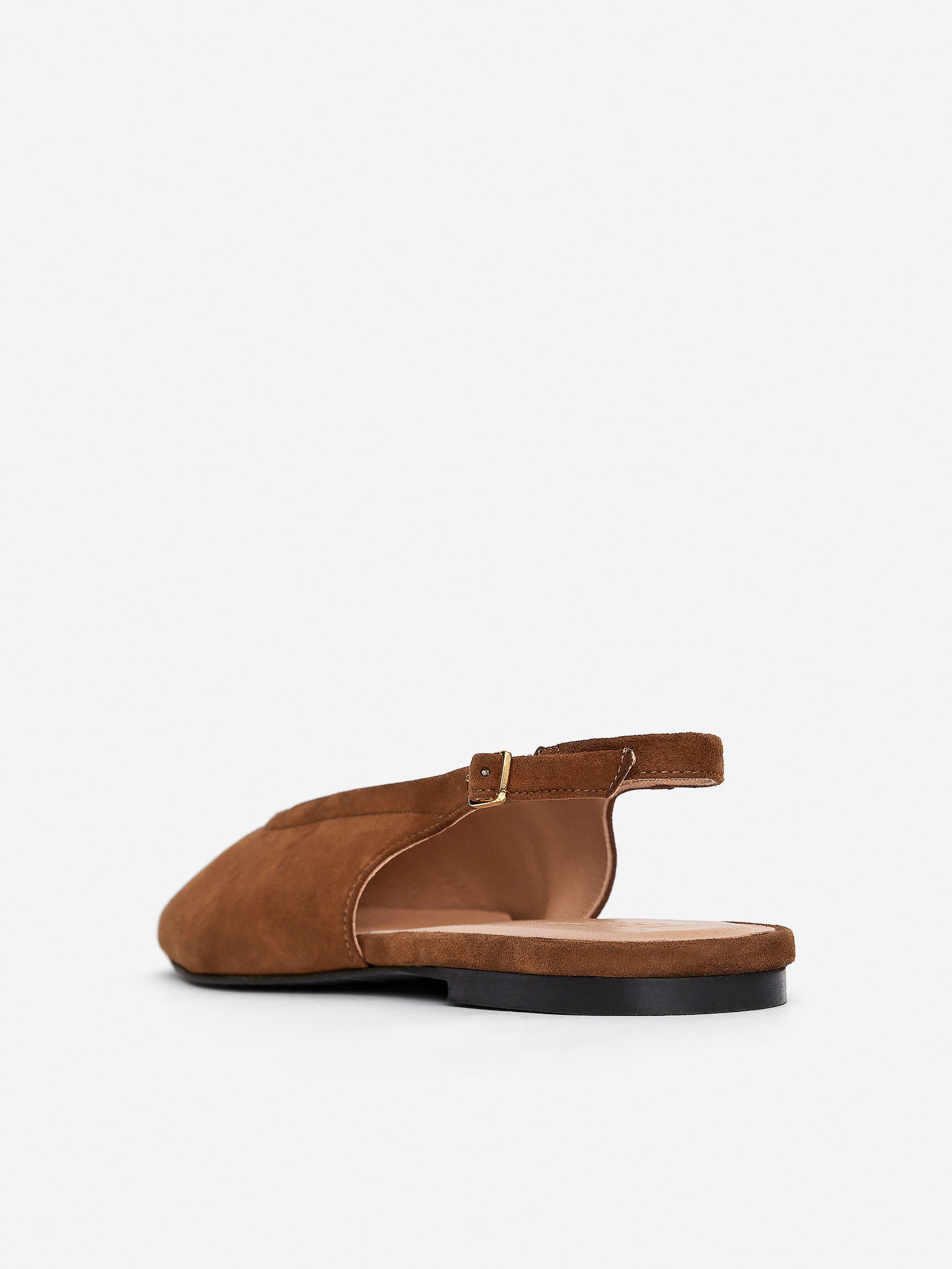 Grotere afbeelding bekijken: Suède ballerina's met slingback - Brown - DAMES | H&M BE 6