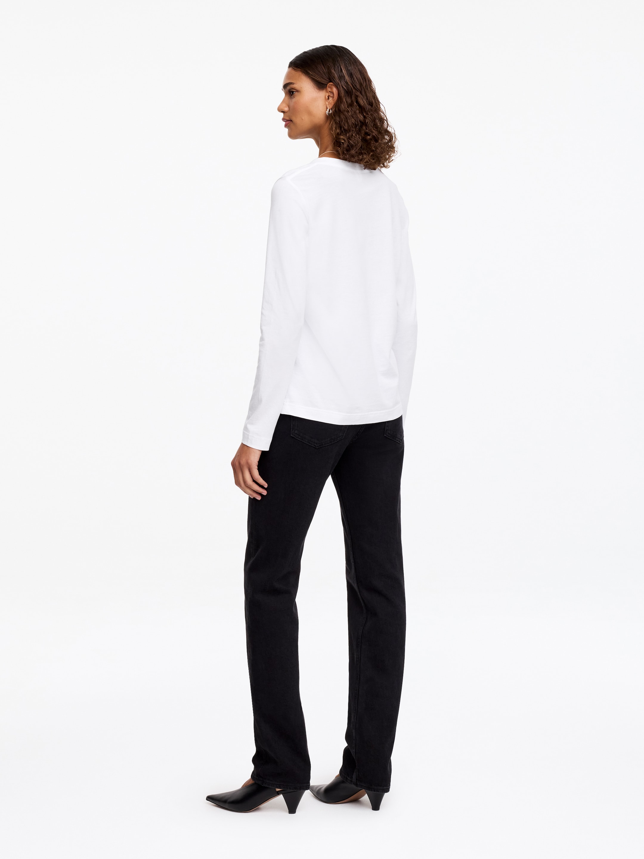 T-shirt signature à manches longues - Blanc - Regular fit - Femme - StillMedia/Lookbook - 20