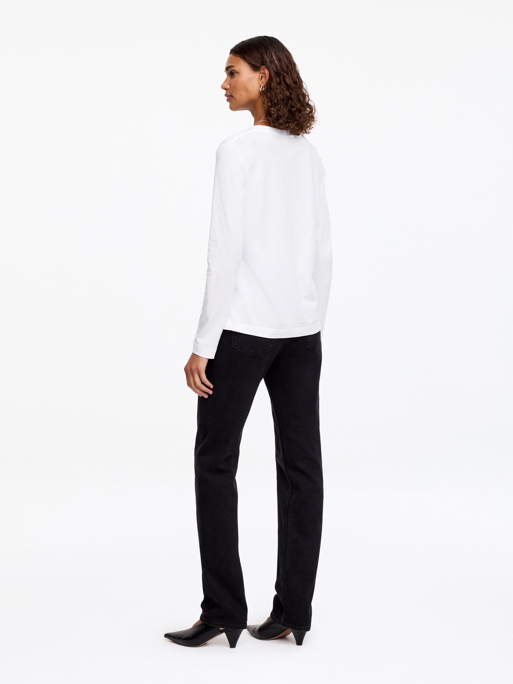 T-shirt signature à manches longues - Blanc - Regular fit - Femme - StillMedia/Lookbook - 20