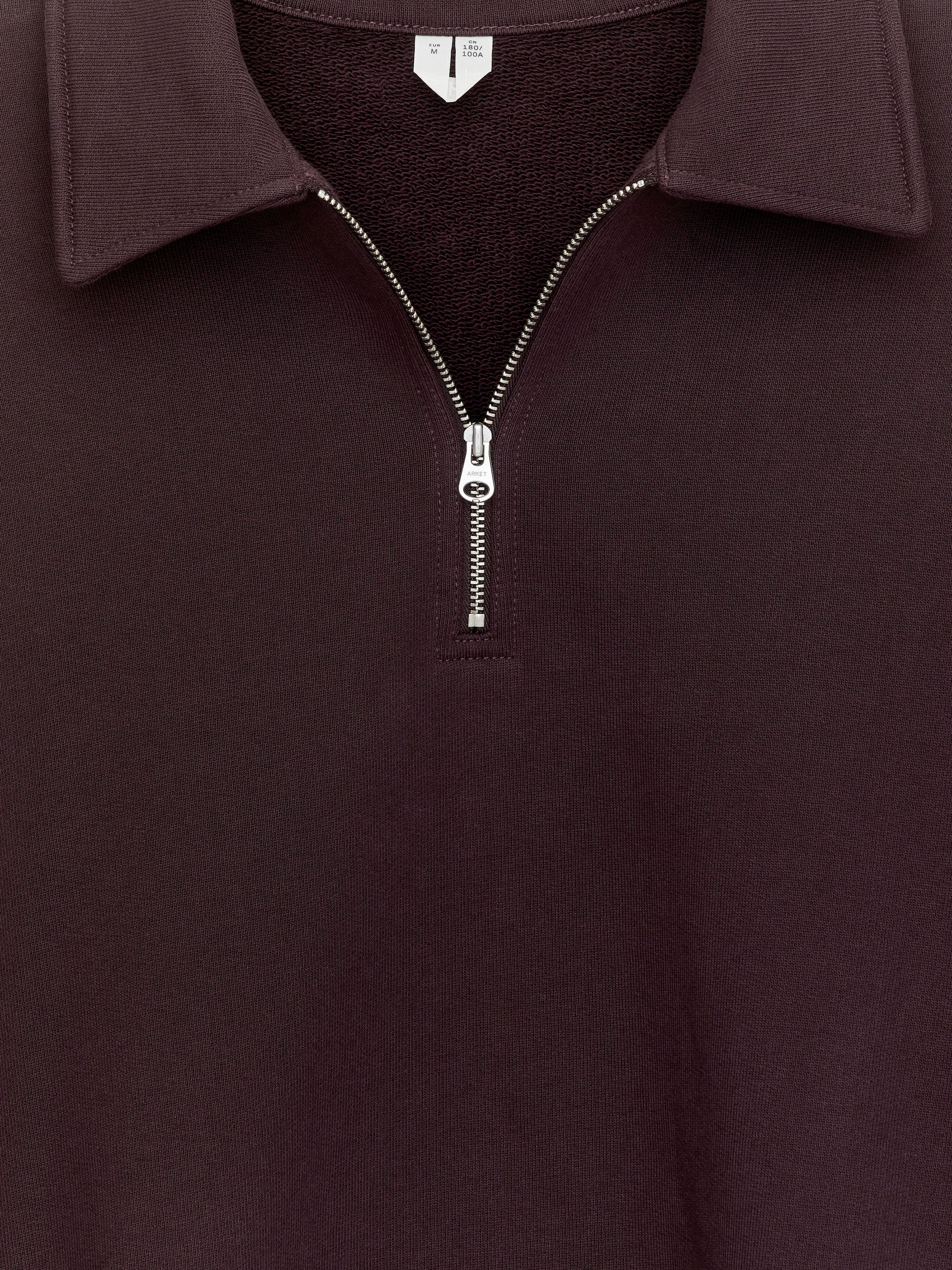 Sweatshirt aus Baumwolle mit kurzem Reißverschluss - Burgunderrot - Regular Fit - Herren - StillMedia/DescriptiveDetail - 1