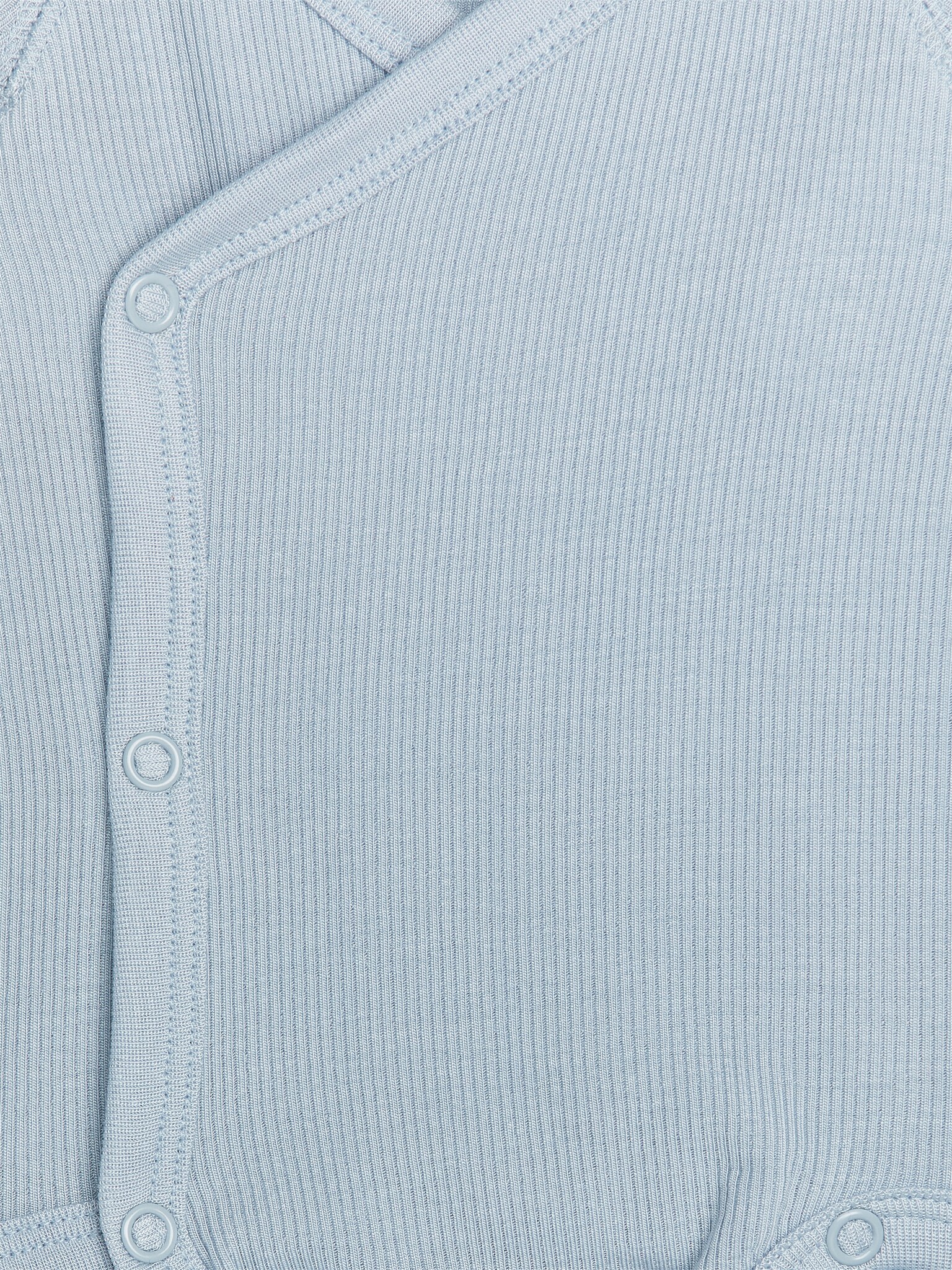 Body côtelé lisse pour nouveau-né - Bleu ciel/Beige - 2