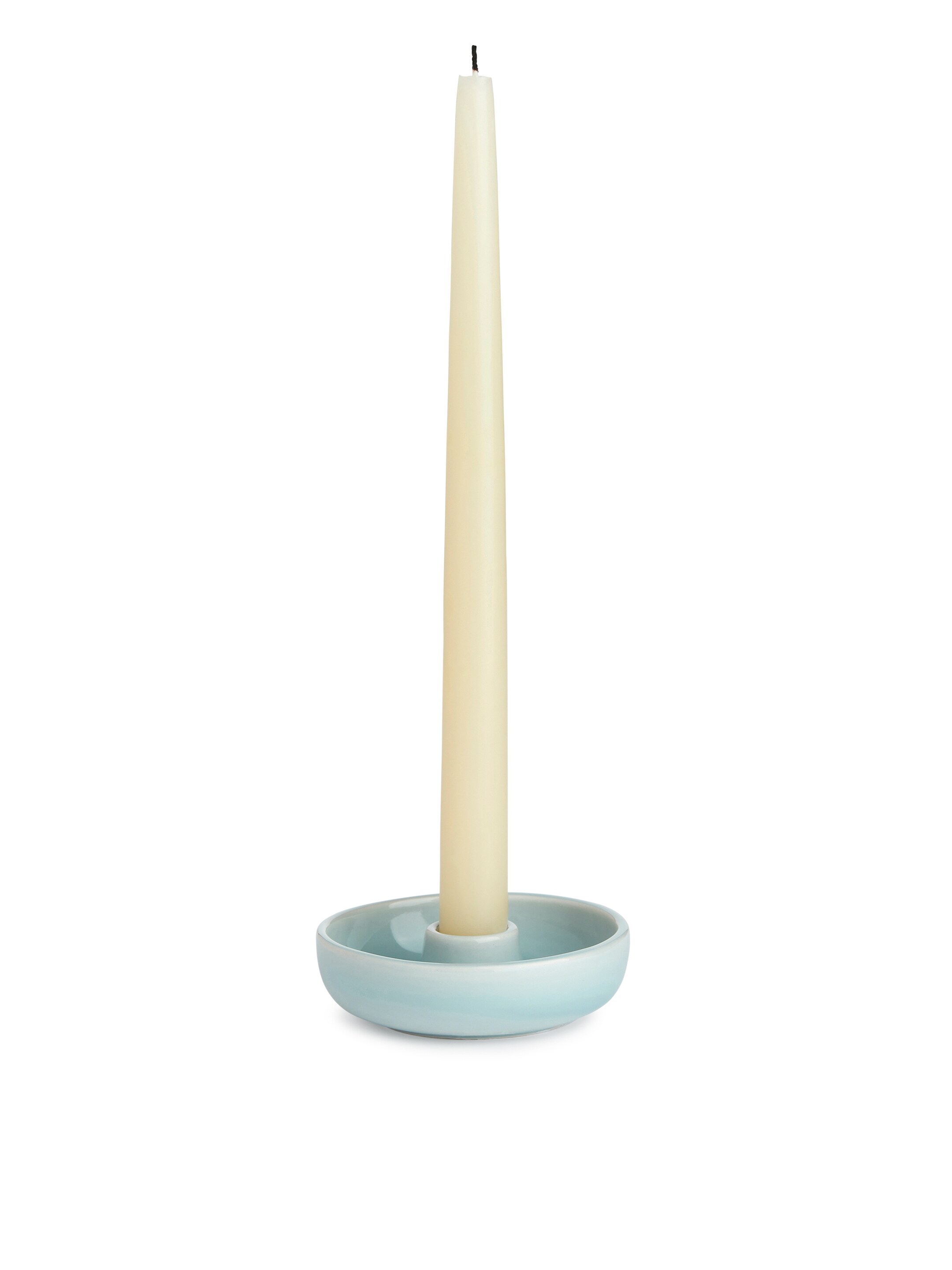 Visa större bild: Ljusstake i stengods 10,5 cm - Ljusblå - Home All | H&M SE 2