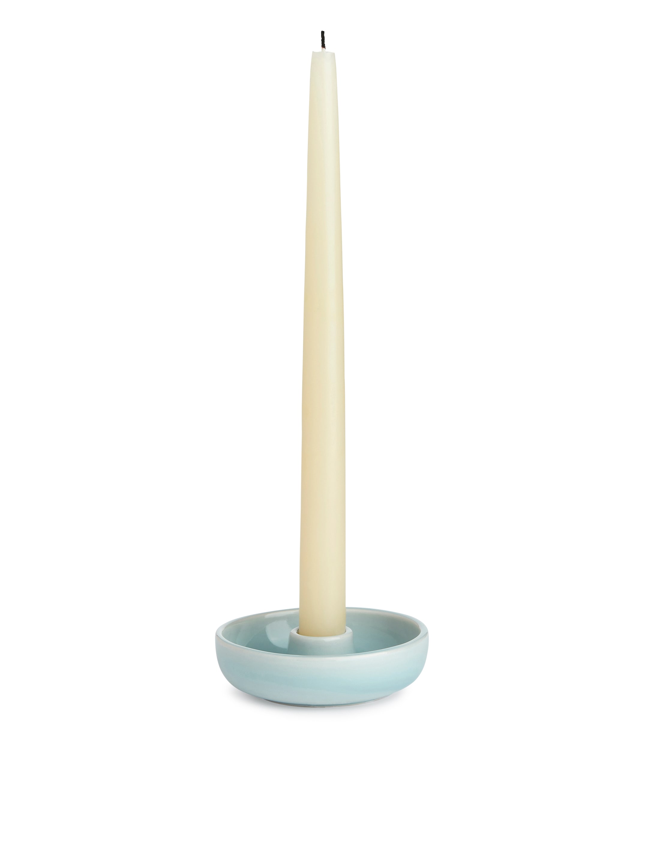 View larger image: Stoneware Candle Holder 10.5 cm - Light Blue - Home All | H&M GB 2