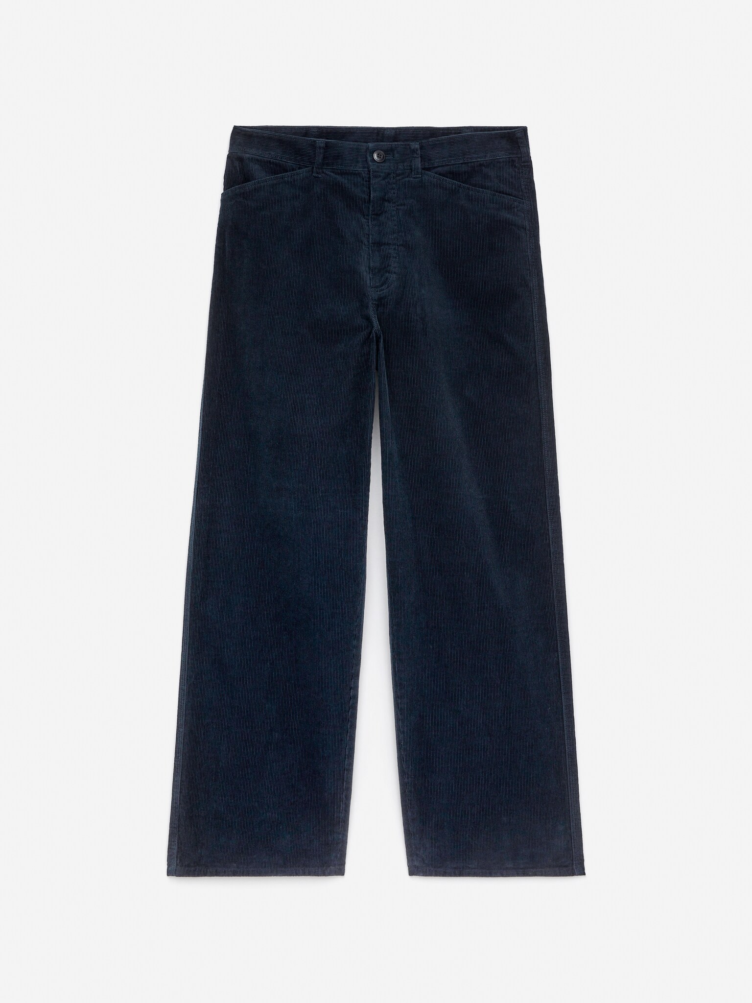 Pantalon décontracté en velours côtelé - Bleu foncé - 2
