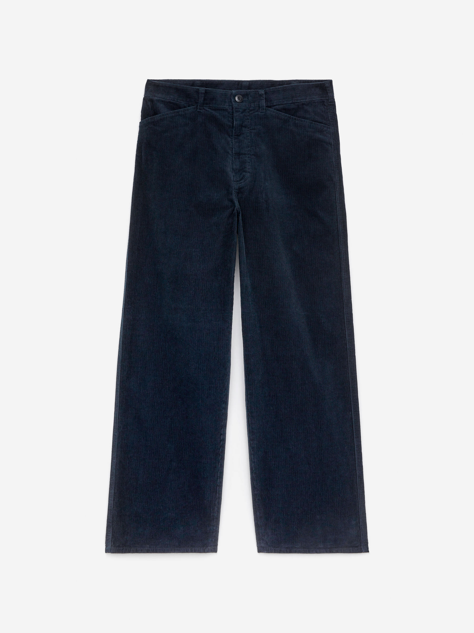 Relaxed Corduroy Trousers-#2F323B-16106