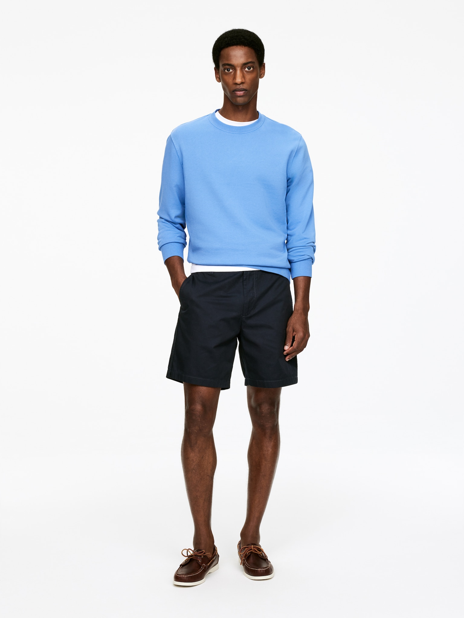 Shorts in cotone - Blu scuro/Beige chiaro/Verde scuro/Verde kaki