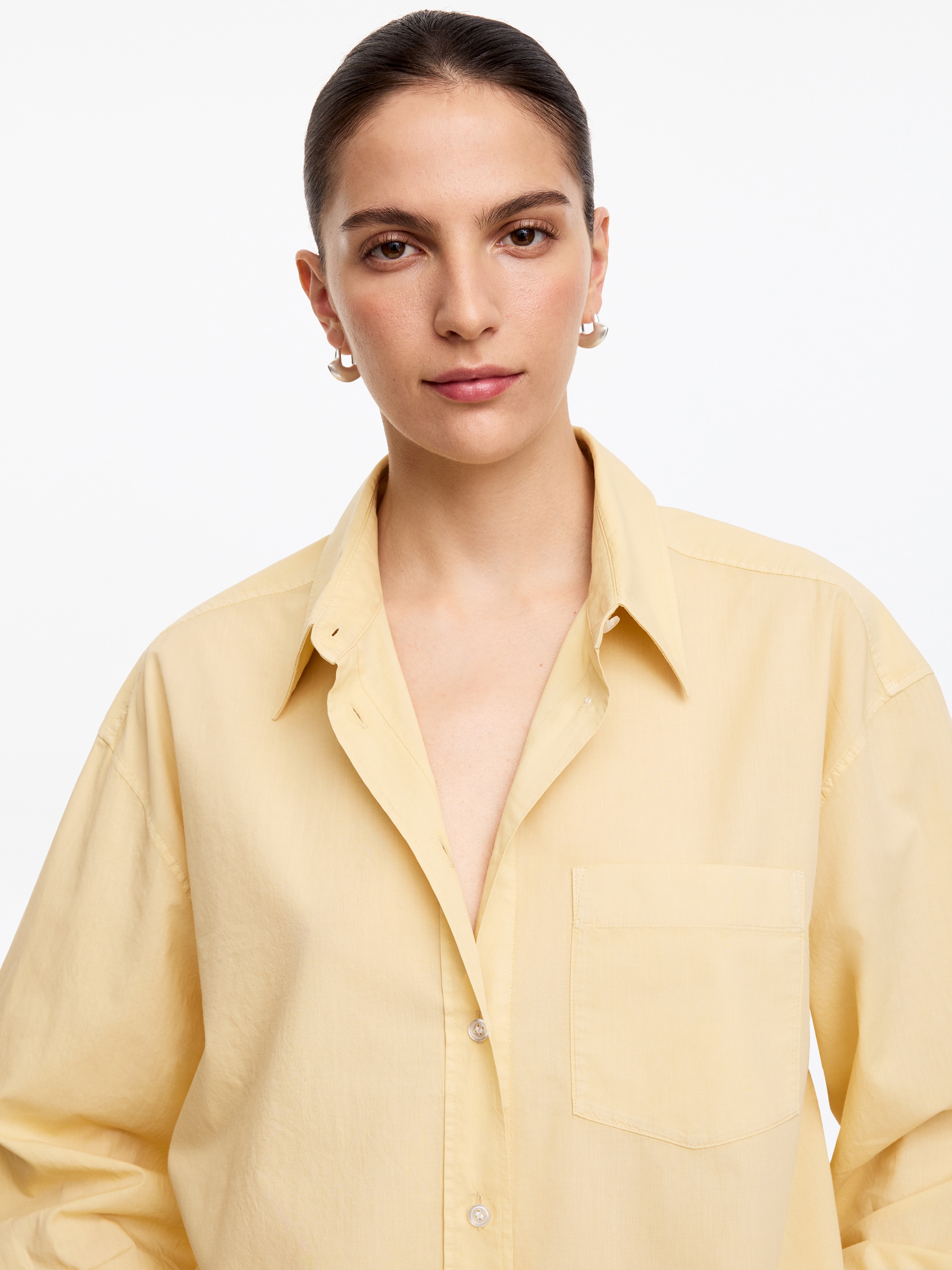 Hemd aus Baumwoll-Popeline - Gelb - Regular Fit - Damen - StillMedia/Lookbook - 2