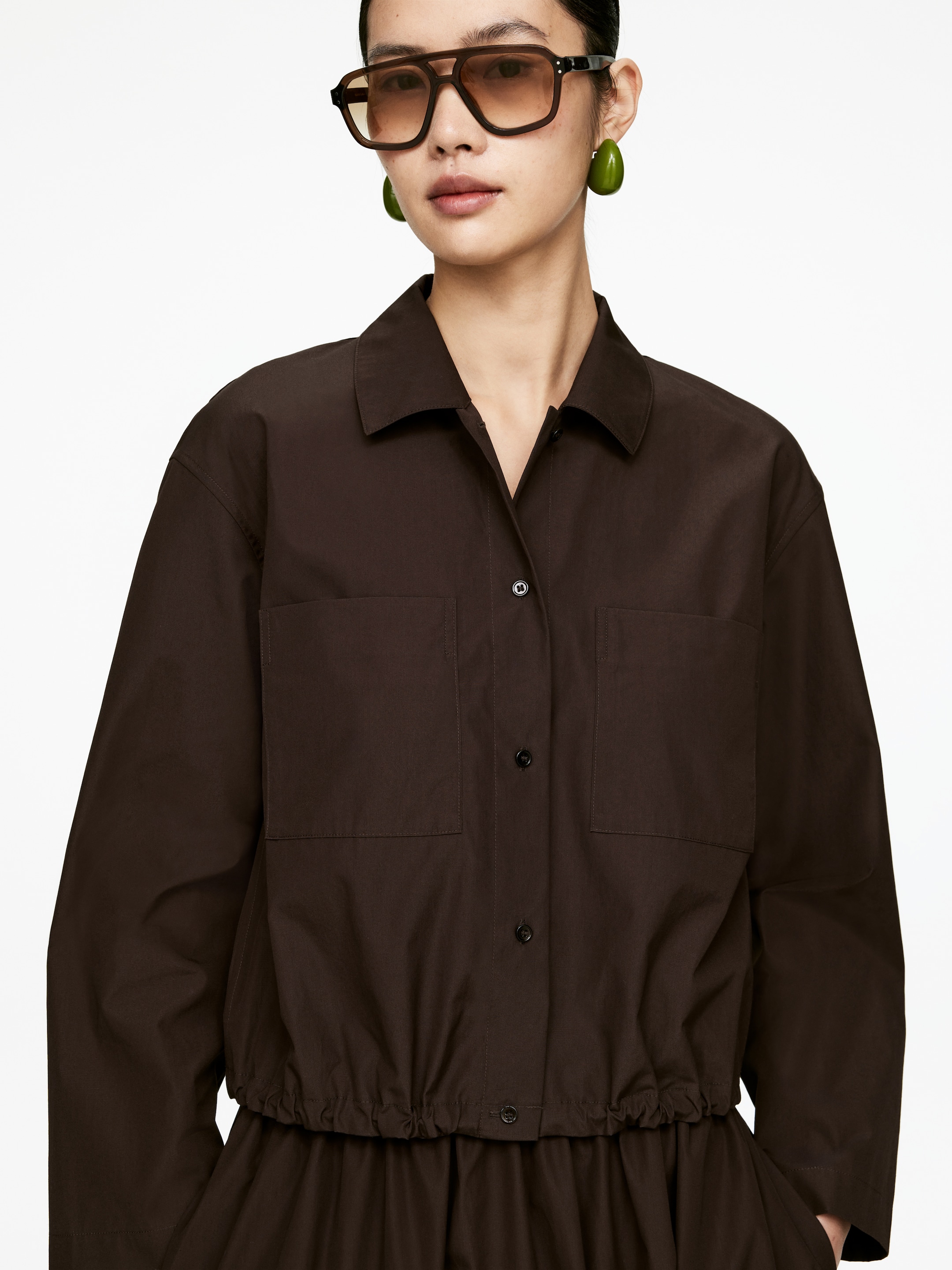 Näytä suurempi kuva: Lyhyt takki - Ruskea - NAISET | H&M FI 4