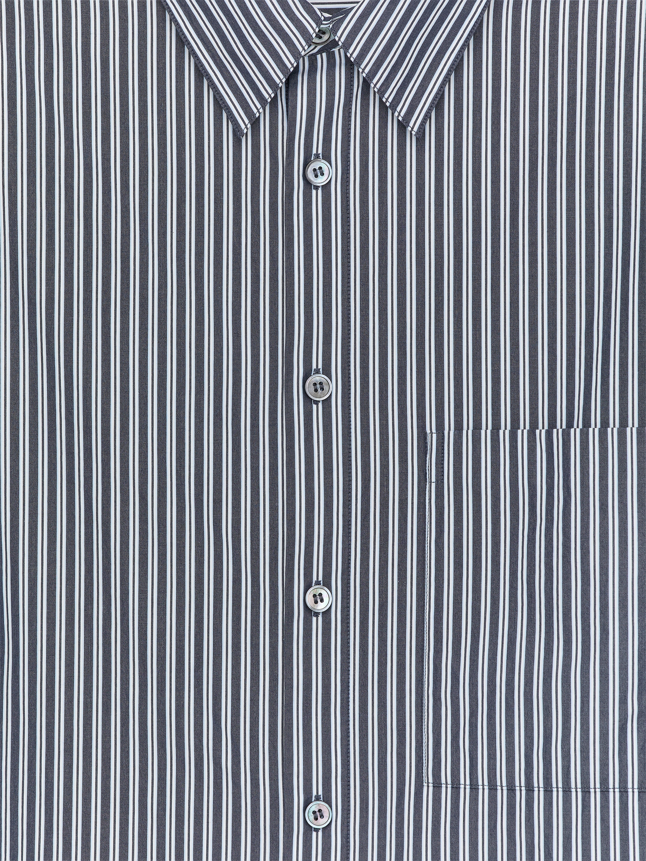 Oversized Poplin Shirt - Blue/Striped - Oversized - Men - StillMedia/DescriptiveDetail - 1