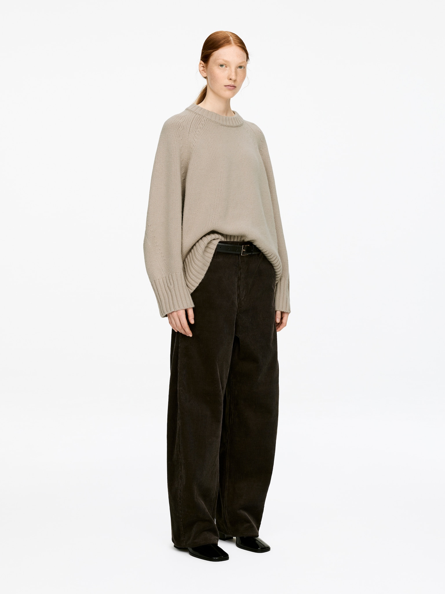 Chunky Pure Cashmere Jumper  ​ - Beige - 4