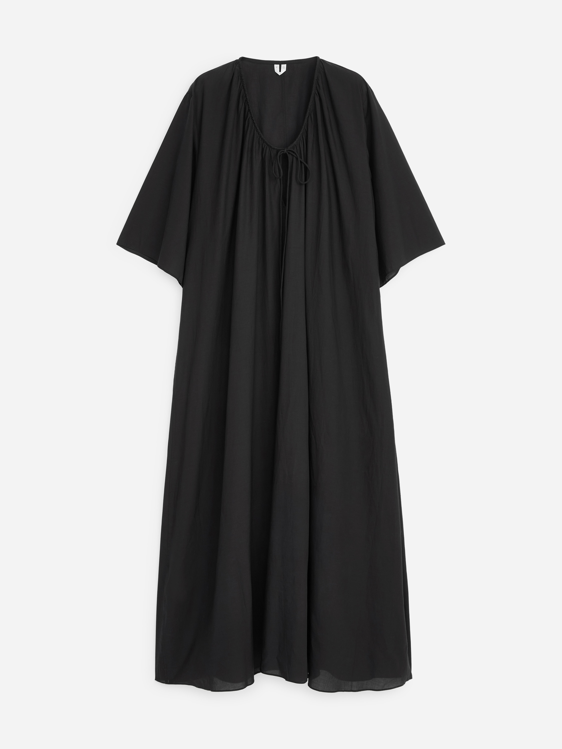 Robe de plage en lyocell mélangé-Noir