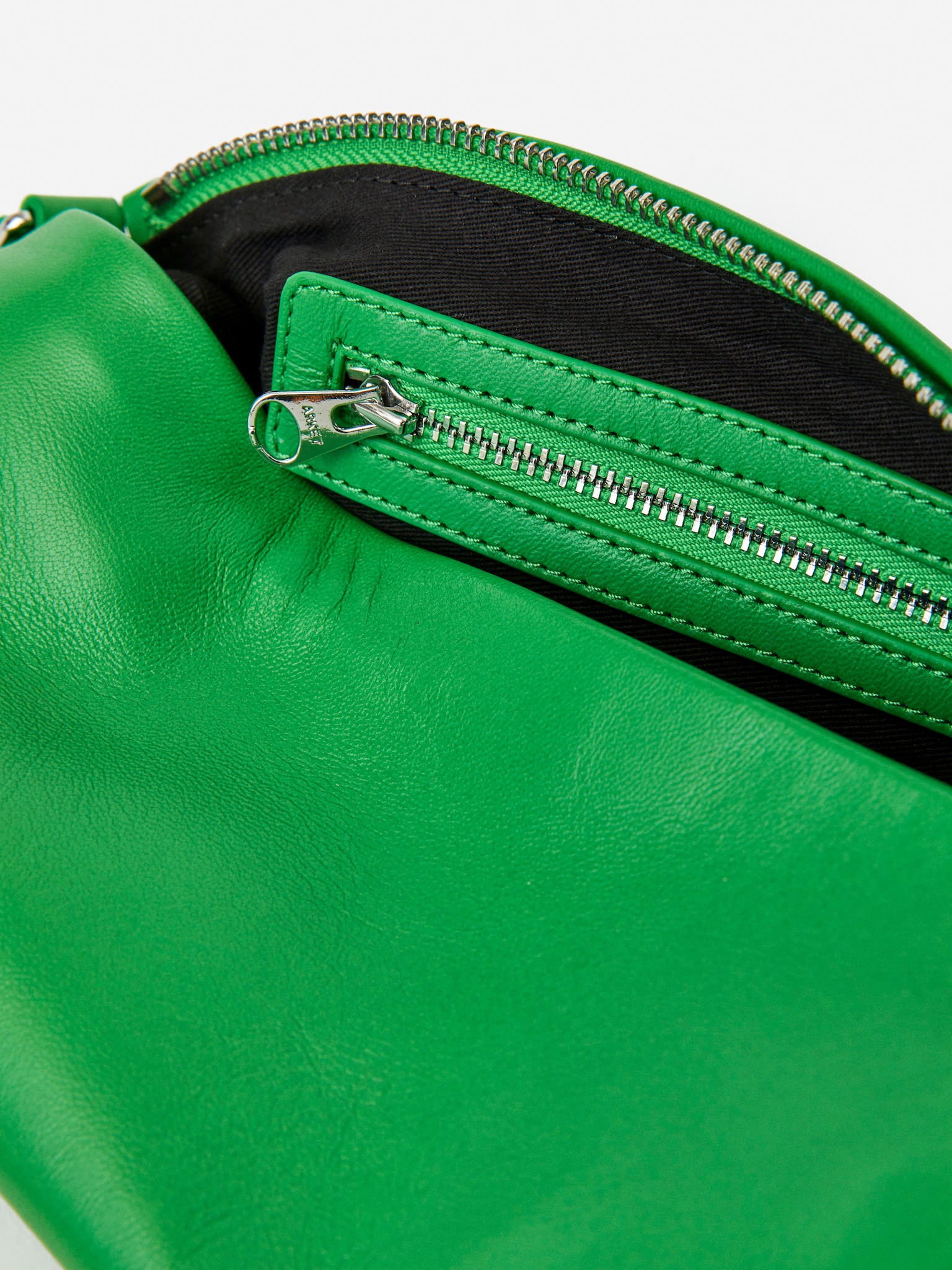 Sac en cuir à bandoulière - Vert vif/Noir - 6