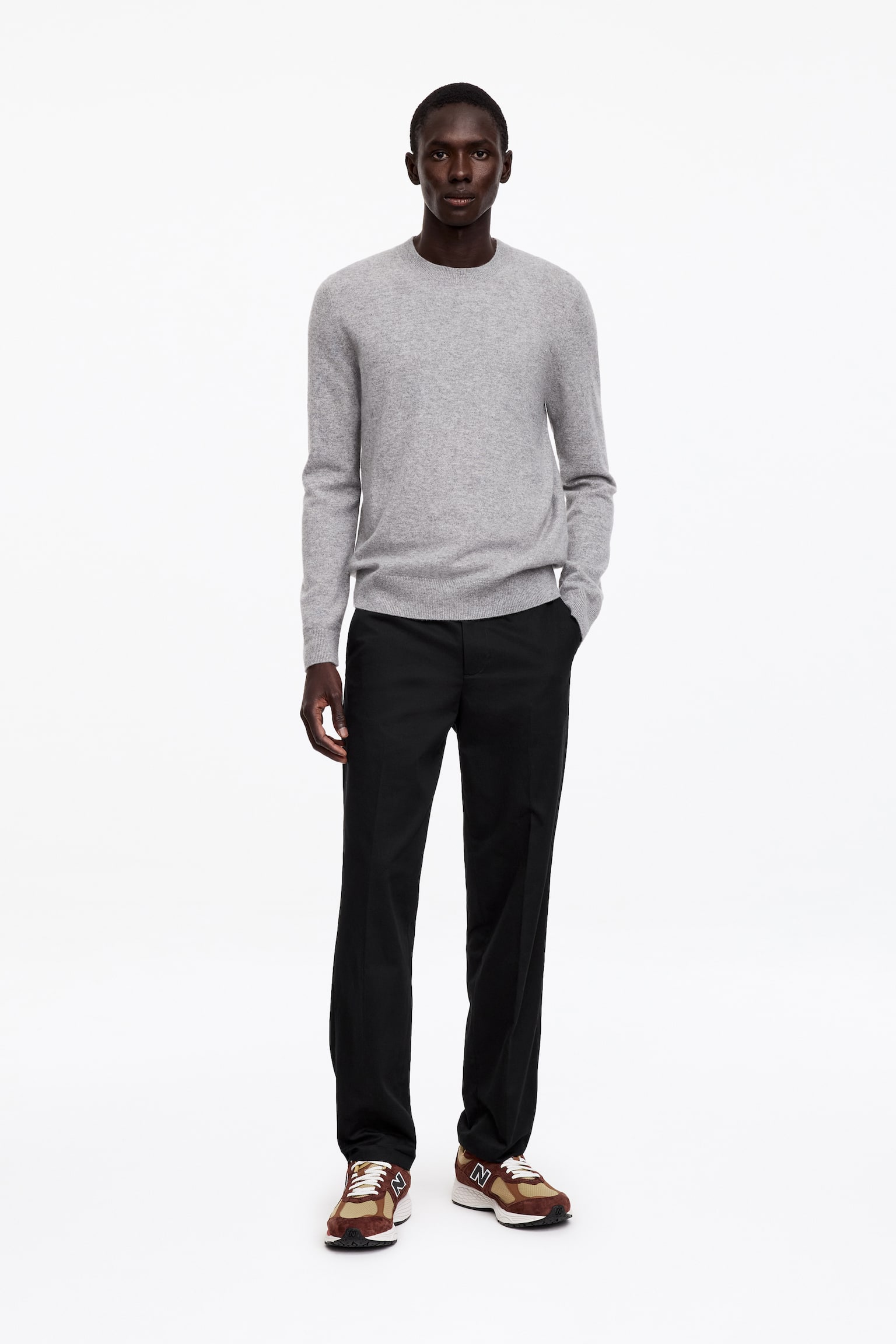 Relaxed chinos - Svart/Beige - 1
