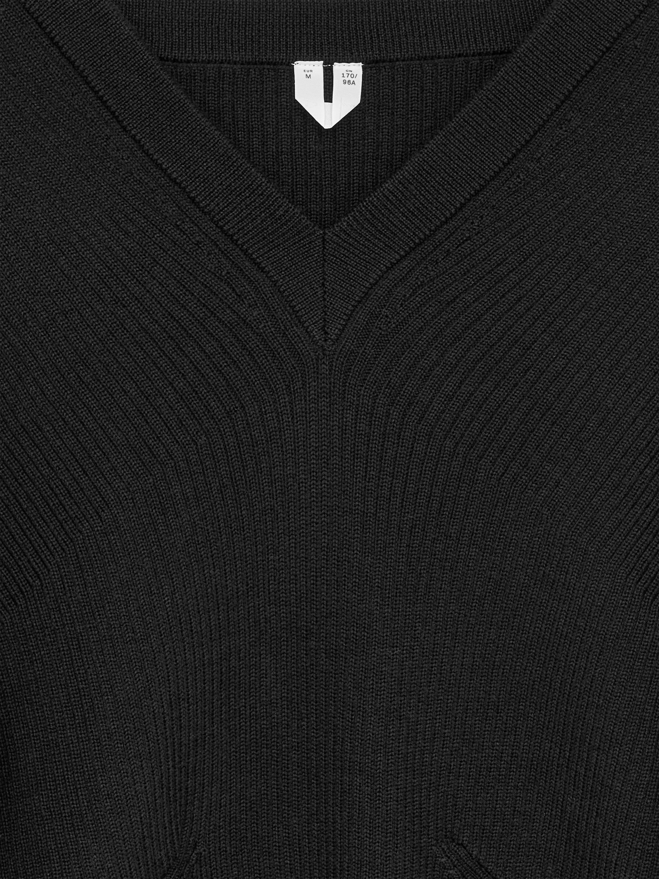Pullover mit V-Ausschnitt aus Wolle und Baumwolle - Schwarz - Regular Fit - Damen - StillMedia/DescriptiveDetail - 2