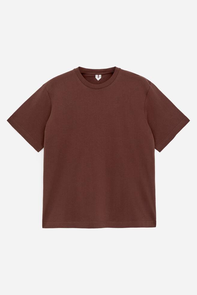 Lockeres T-Shirt, 220 GSM - Braun/Weiß/Schwarz/Hellgrau meliert/Dunkelblau/Off-White/Blau/Rot/Dunkelgrün/Gelb/Graubraun - 1