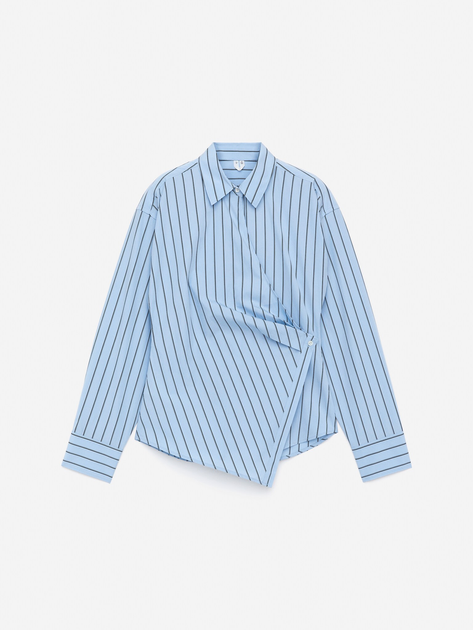 Wrap Shirt - Blue/Striped - 2